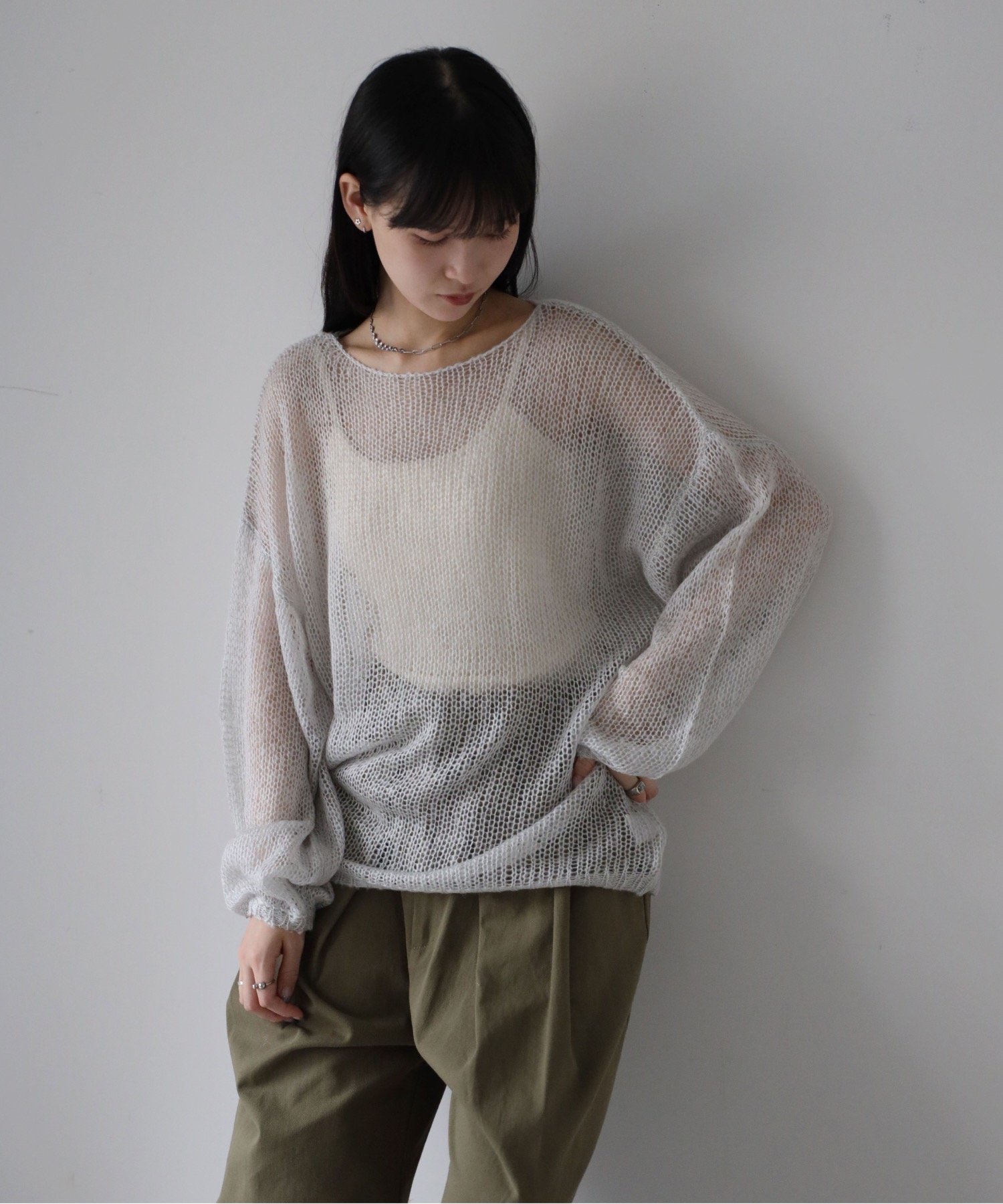 model：164cm. 着用サイズ：FREE
