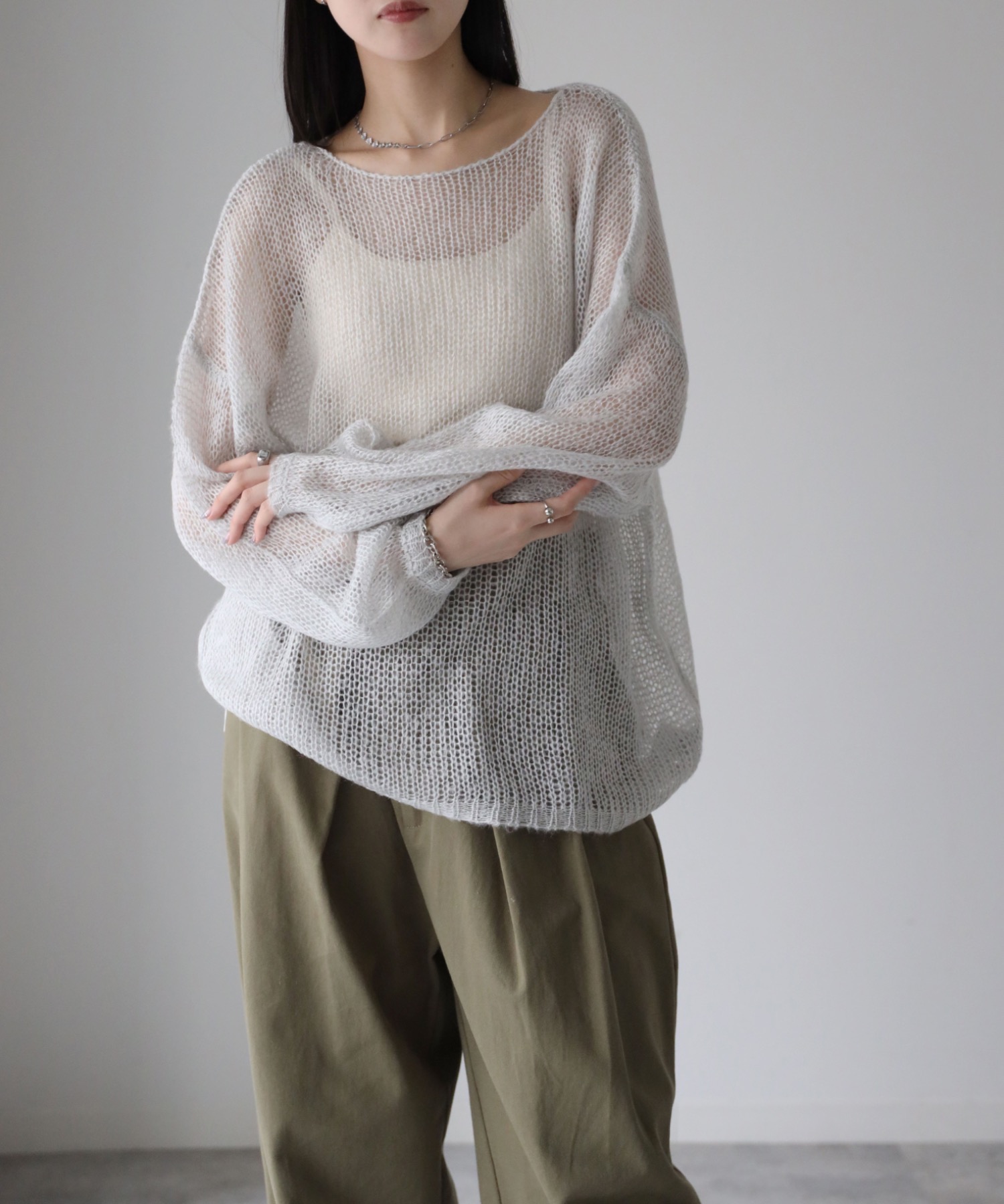 model：164cm. 着用サイズ：FREE
