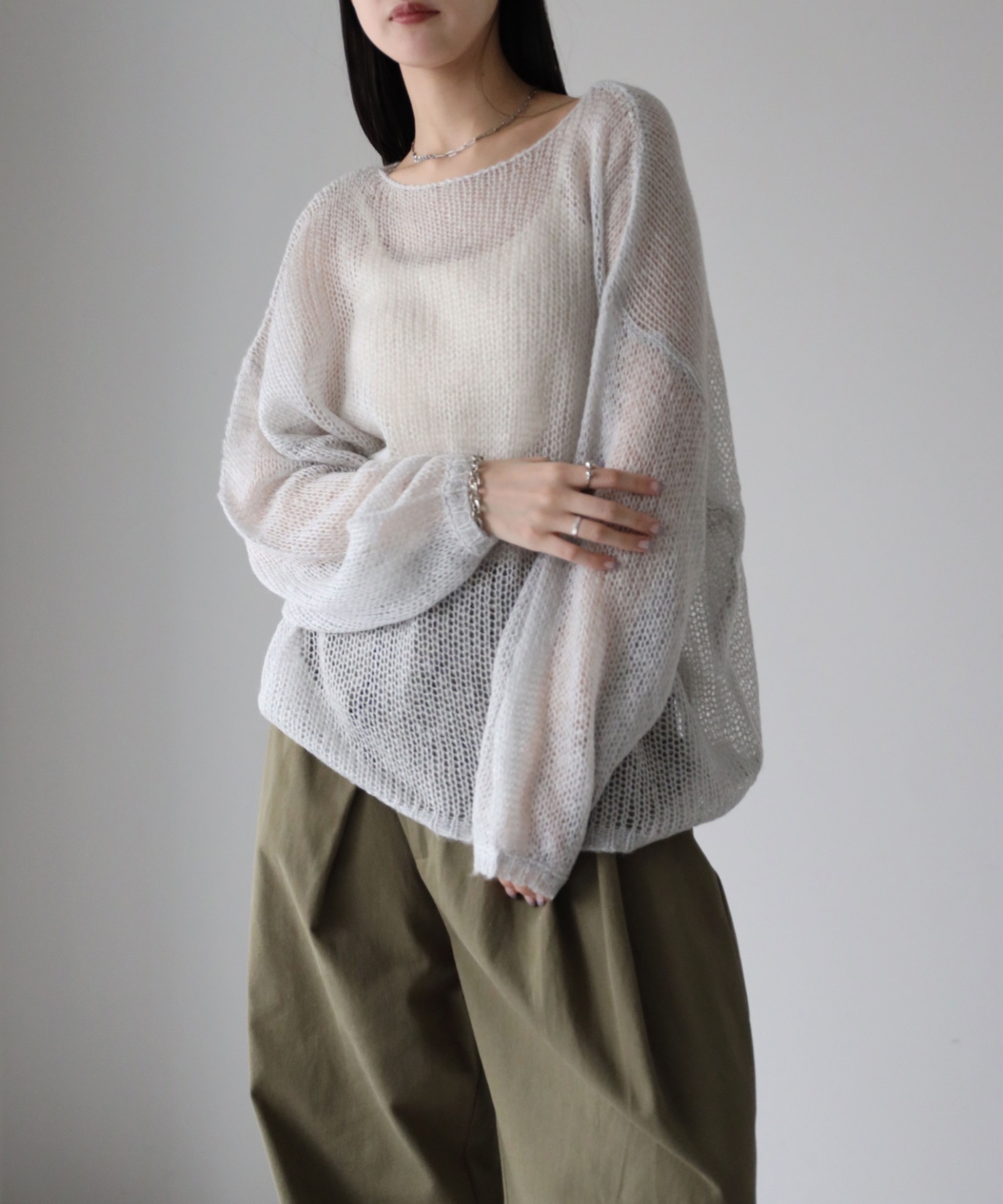 model：164cm. 着用サイズ：FREE