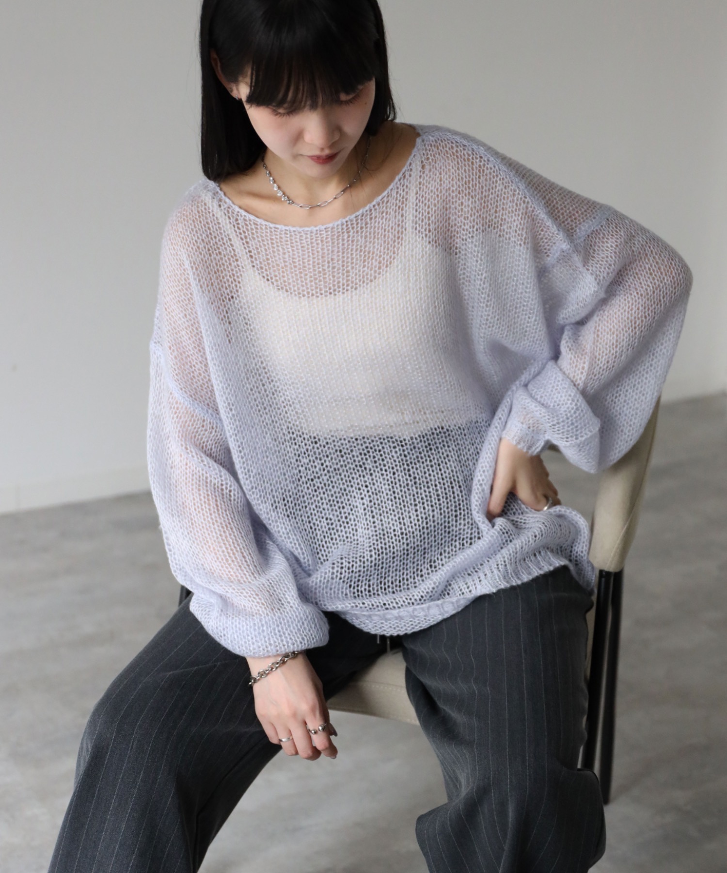 model：164cm. 着用サイズ：FREE