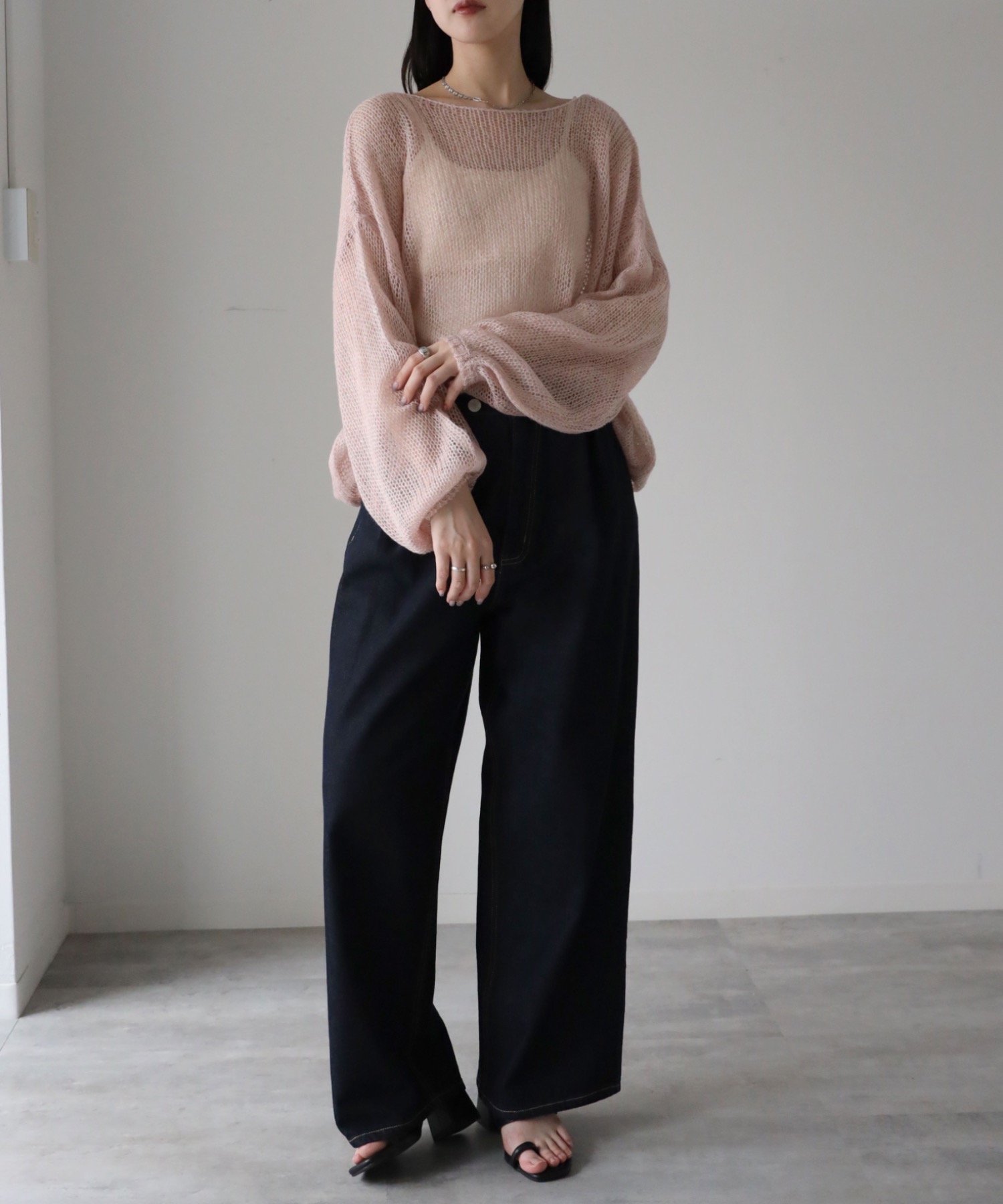 model：164cm. 着用サイズ：FREE