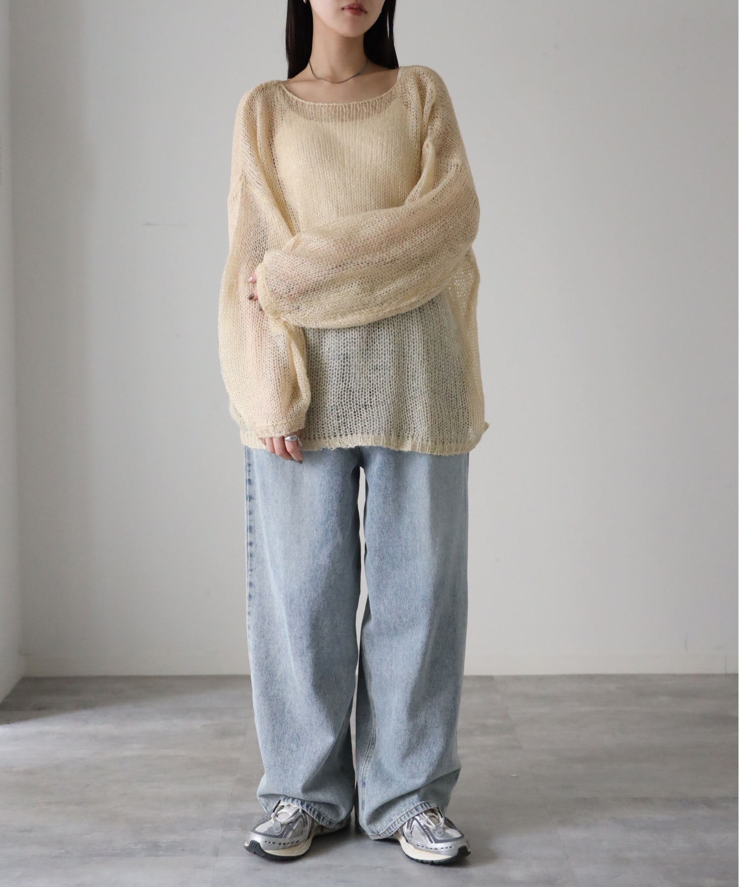 model：164cm. 着用サイズ：FREE