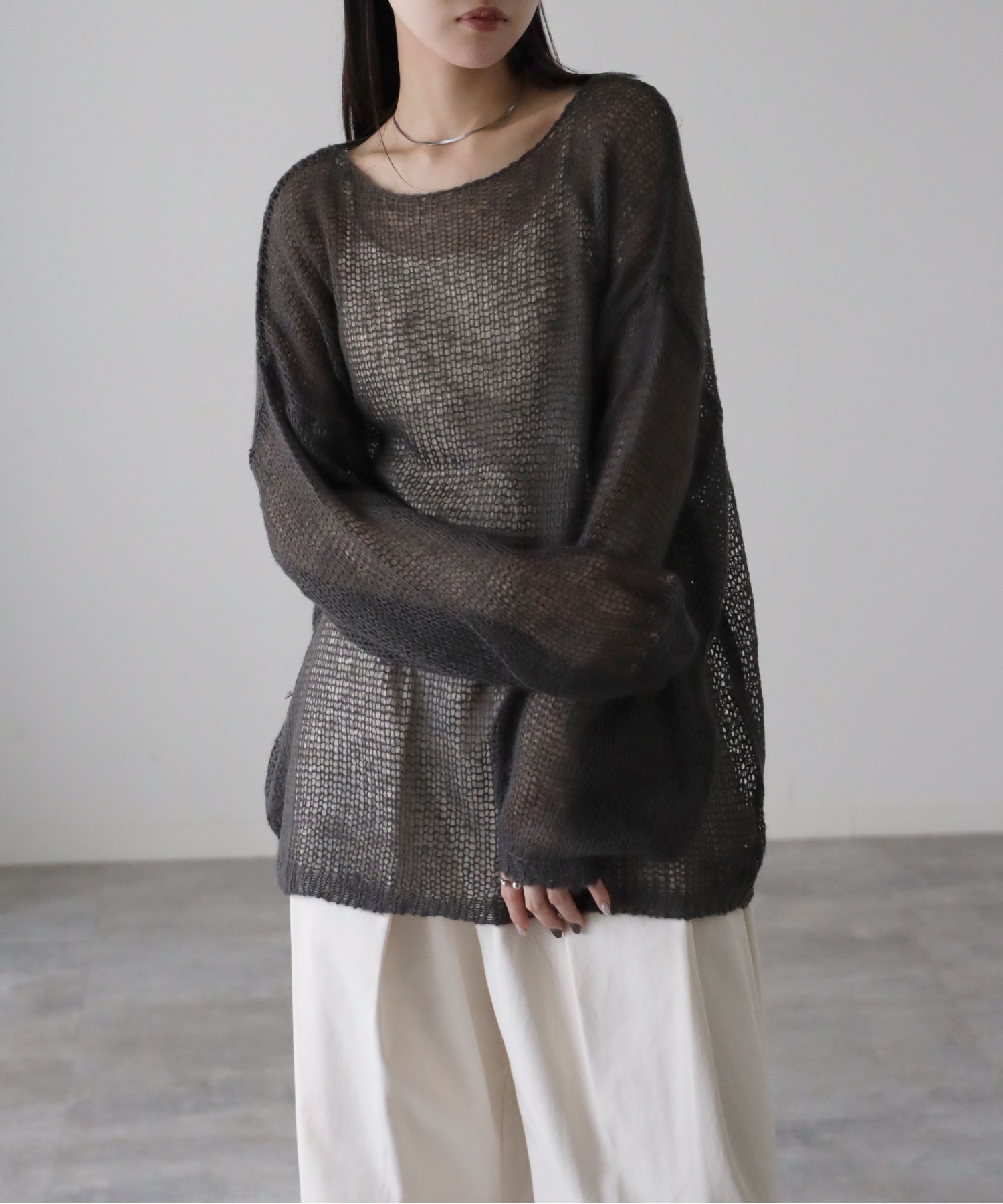 model：164cm. 着用サイズ：FREE
