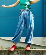 デニムバックフリルパンツ