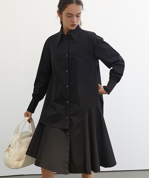 アシメントリー シャツワンピース FC21L001【Fano Studios