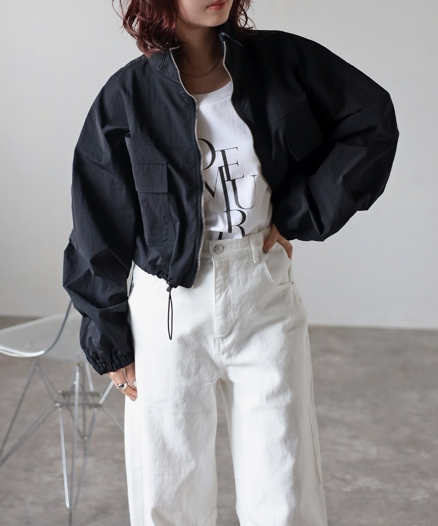 model：H158 着用サイズ：FREE