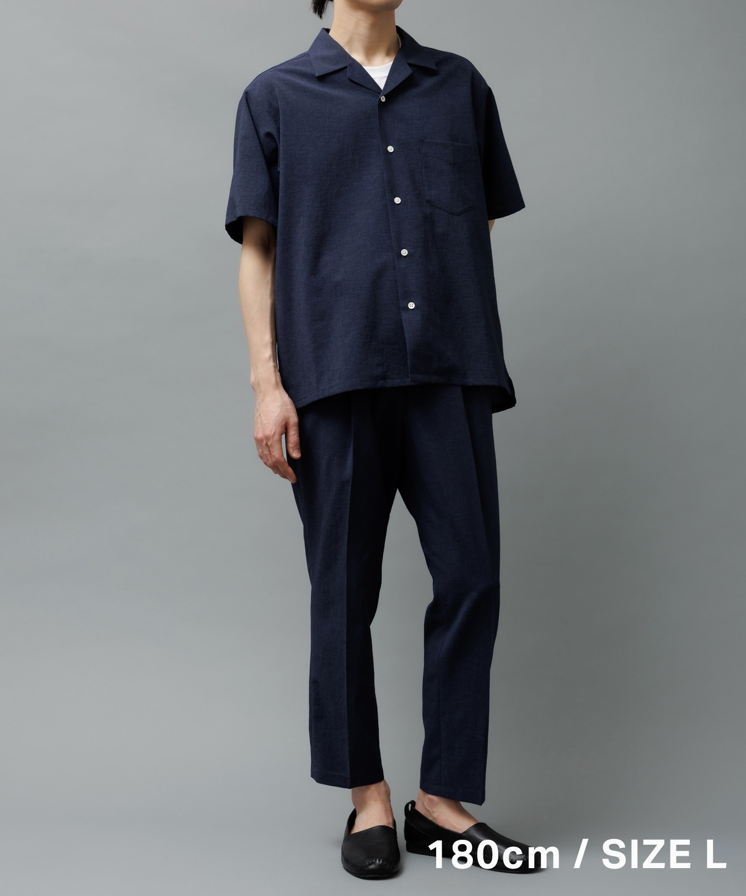 RIRANCHA】セットアップ / オープンカラーシャツ & スラックス / 接触