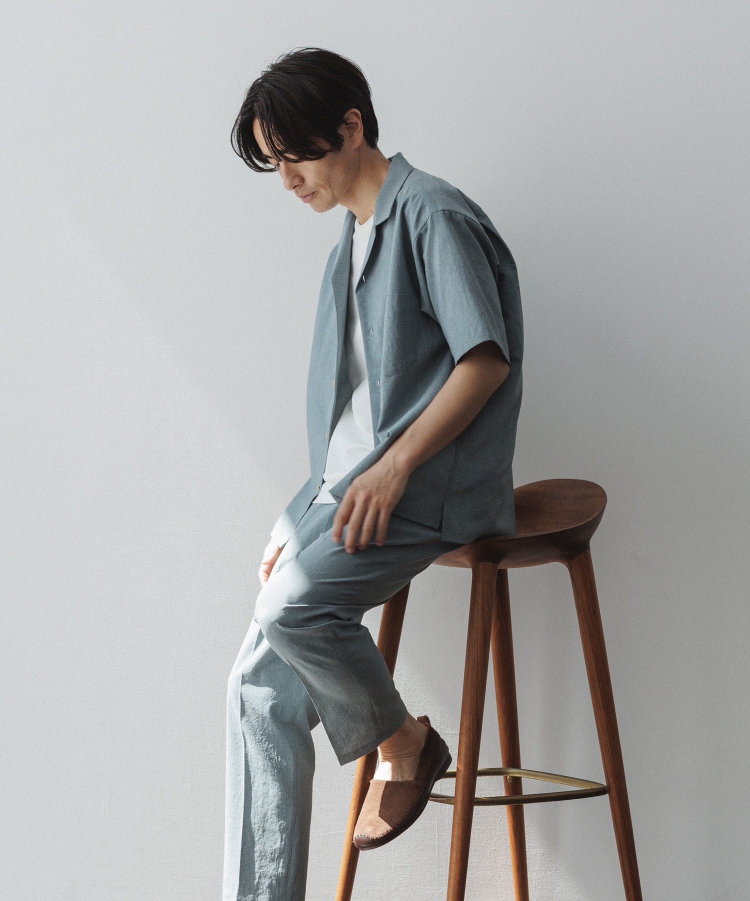 RIRANCHA】セットアップ / オープンカラーシャツ & スラックス / 接触