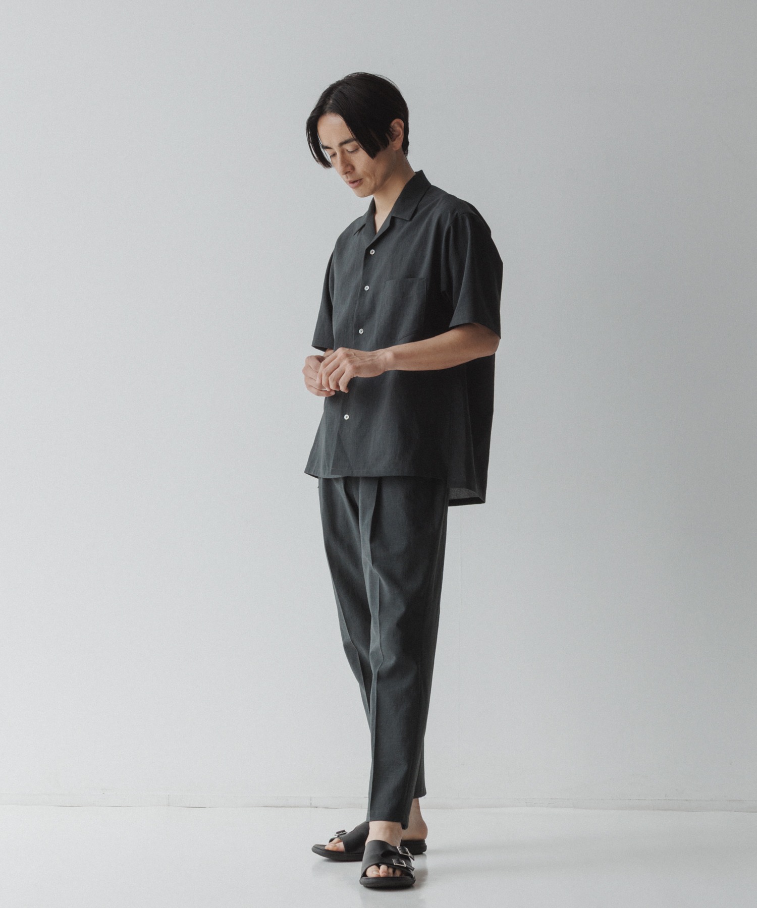 接触冷感【RIRANCHA】セットアップ / オープンカラーシャツ& スラックス RIRANCHA】セットアップ / オープンカラーシャツ & スラックス / 接触