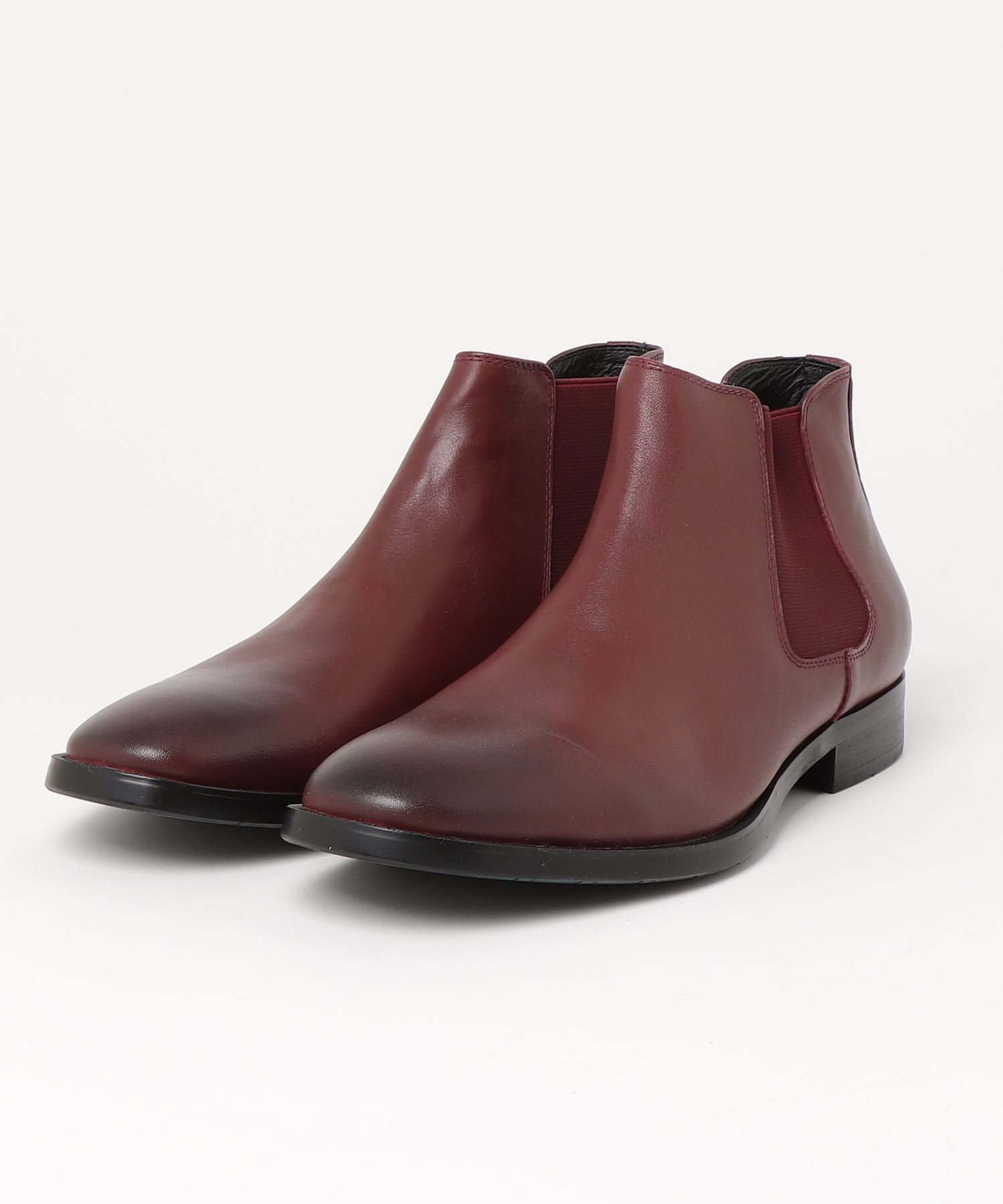 本革 サイドゴアショートブーツ