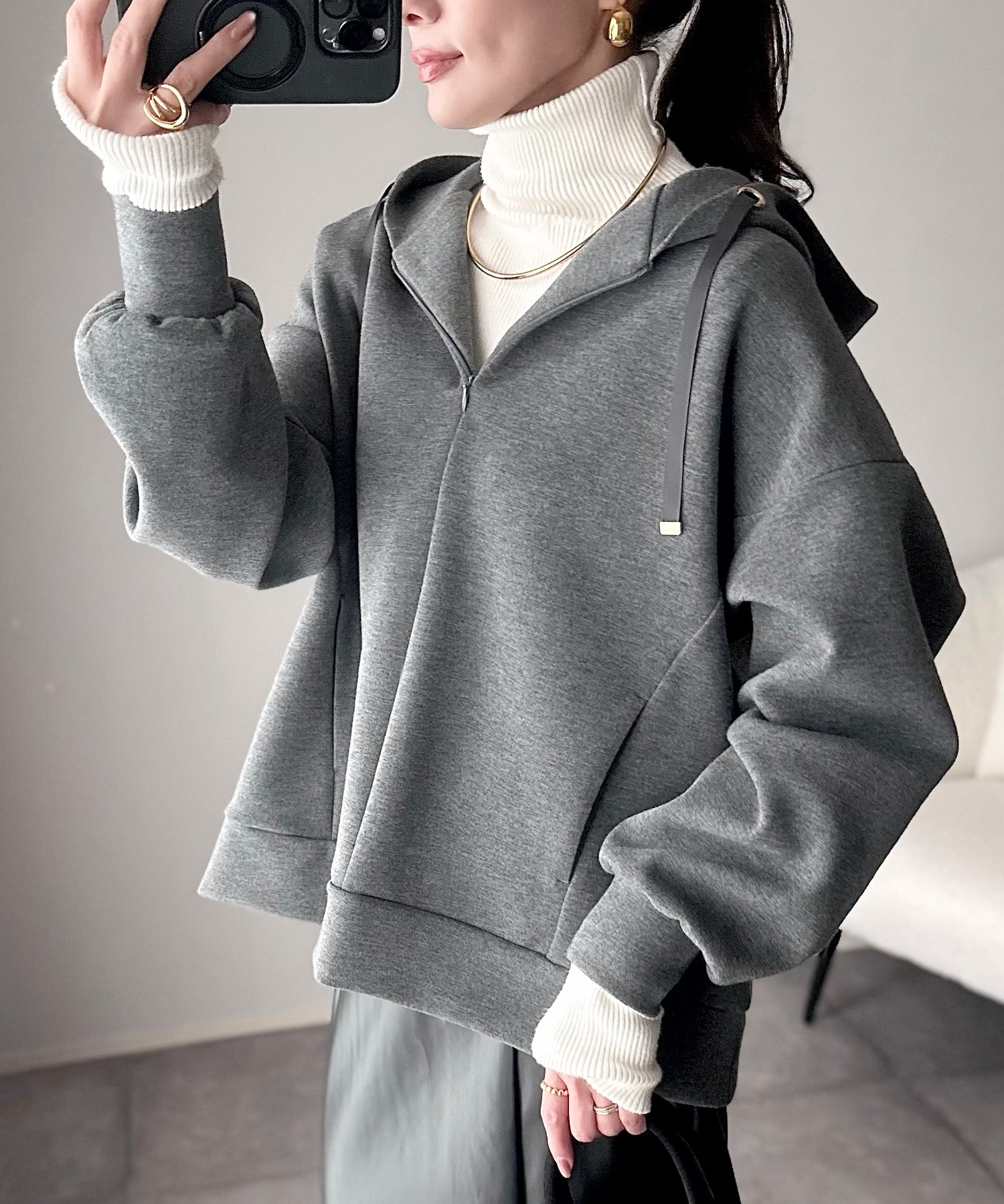 抜け感！】ダンボールフロント2wayフーディ― Emma Taylor│STYLEDOOR