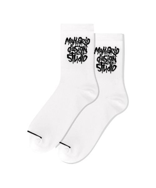 mgh CORE4 TシャツL / ショーツM / ソックスF / シューズ mahagrid/マハグリッド』 SLASH LOGO CREW SOCKS/スラッシュロゴ靴下