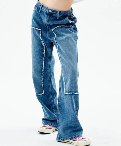 A´GEM/9 × .kom『runningHIGH/ランニングハイ』WASHED DENIM CARPENTER 