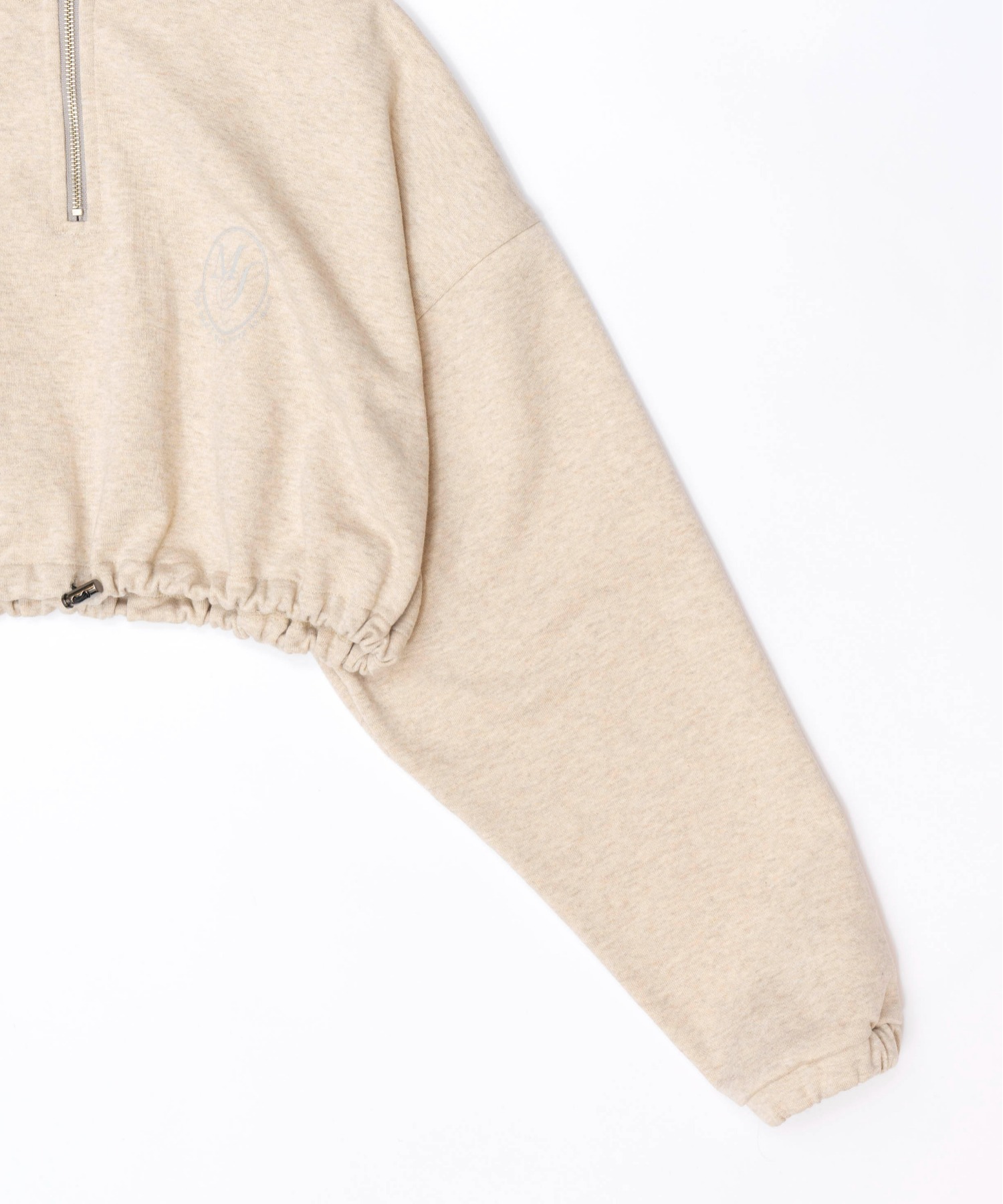 Half Zip Cropped Sweat Top/ハーフジップクロップドスウェットトップ
