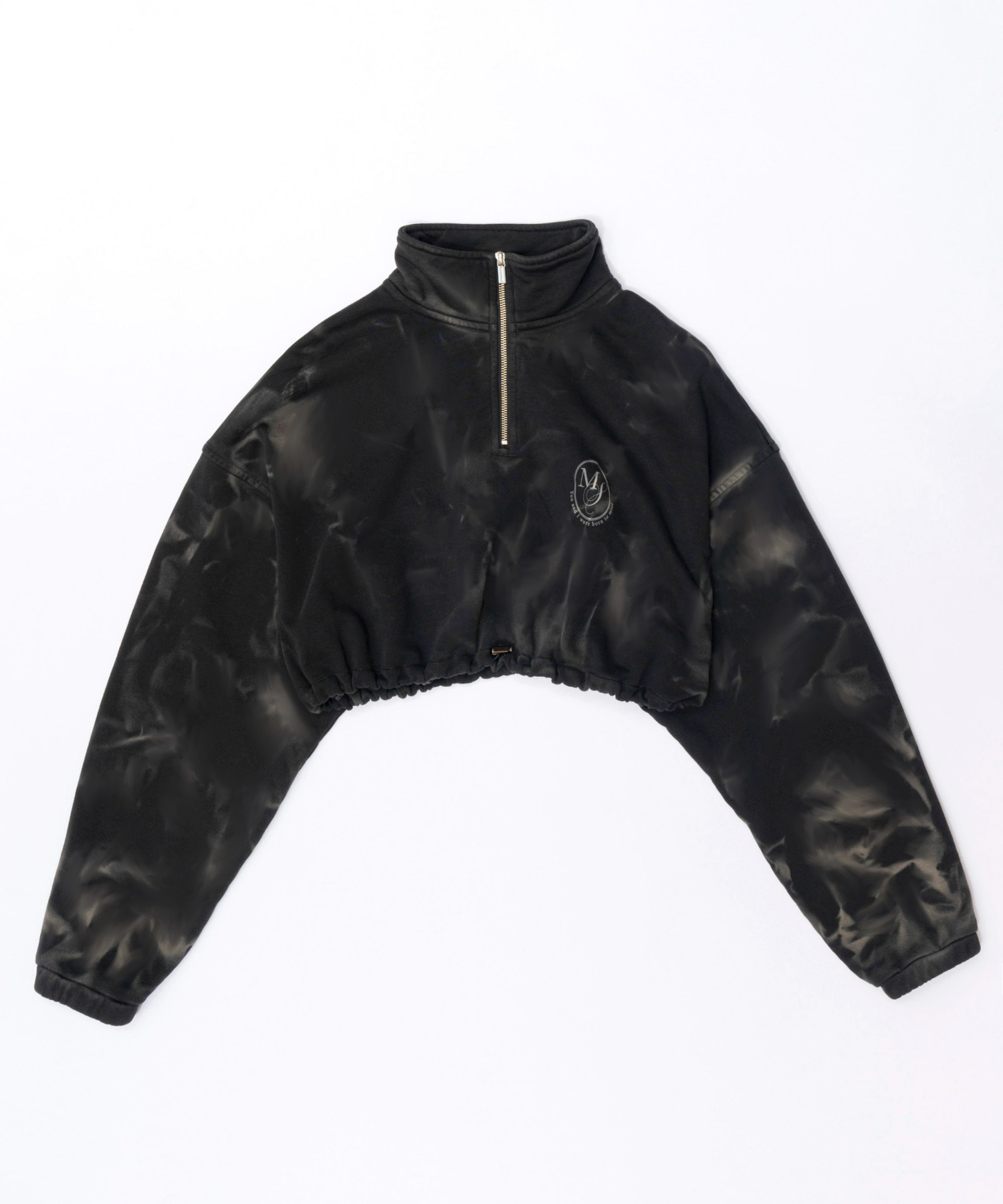 Half Zip Cropped Sweat Top/ハーフジップクロップドスウェットトップ