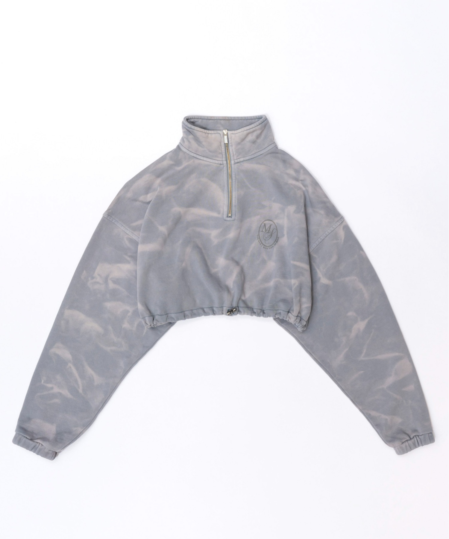 Half Zip Cropped Sweat Top/ハーフジップクロップドスウェットトップ