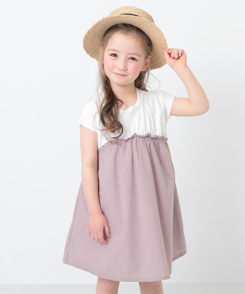 激安通販販売 レース切り替えワンピース