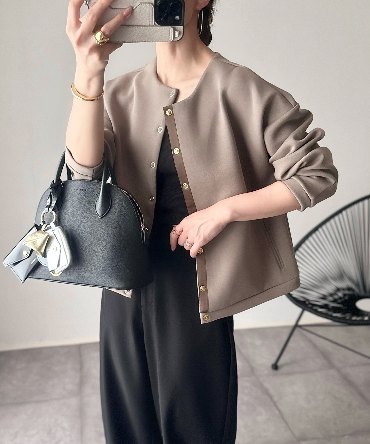 サイズ展開あり】ダンボールノーカラージャケット eM│STYLEDOOR