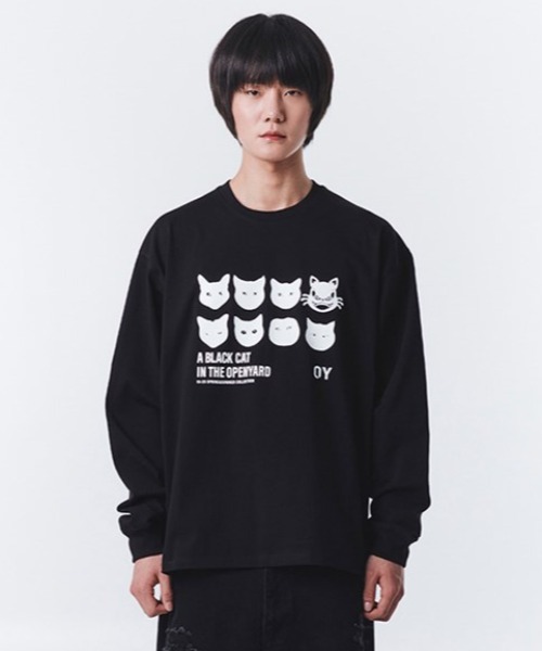 OY/オーワイ』EMOTION CAT LONG SLEEVE/猫ロングスリーブ-