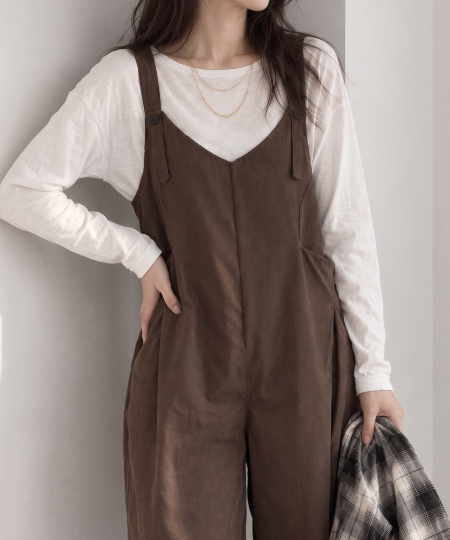 モデル身長：158cm
着用サイズ：FREE
