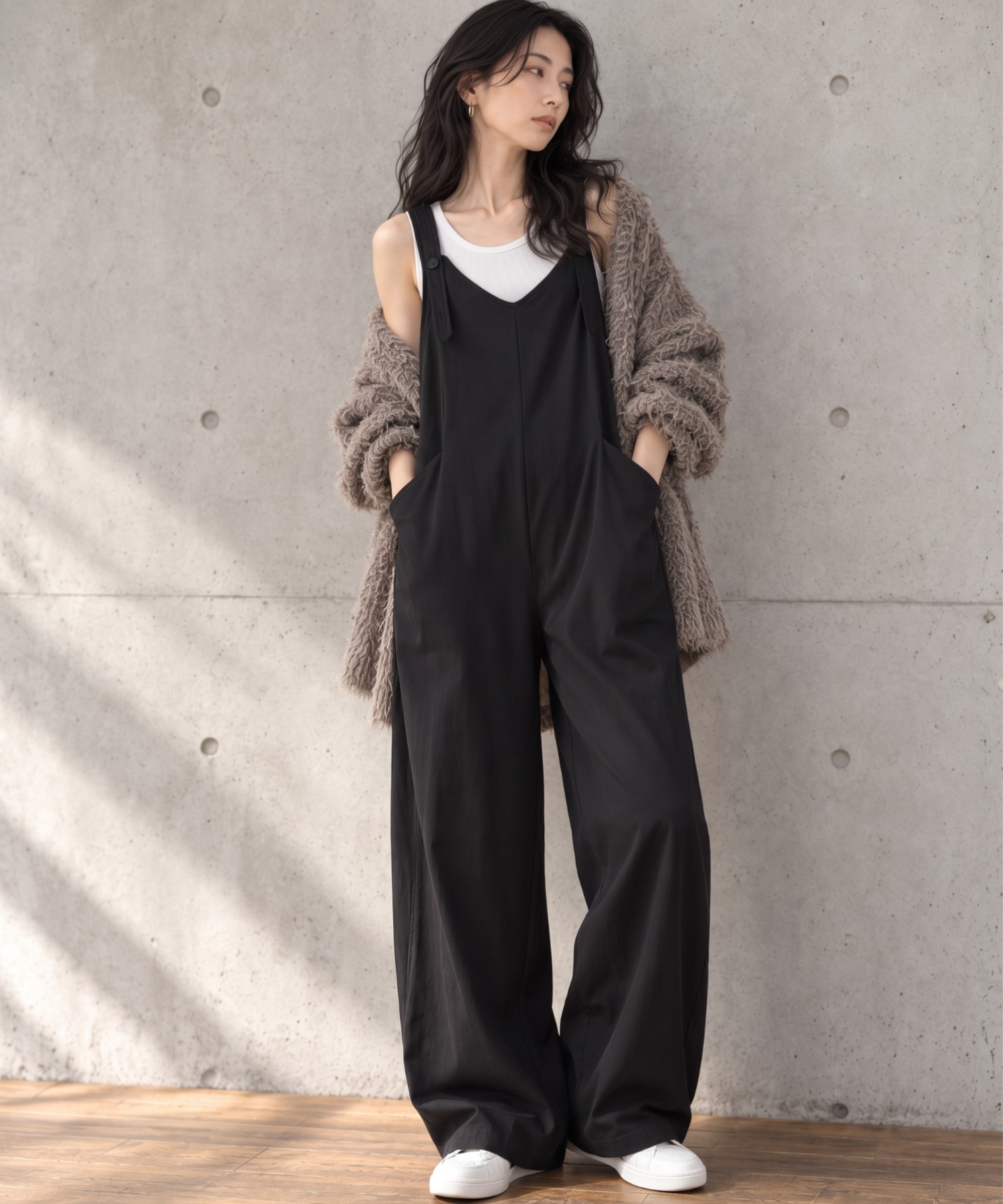 モデル身長：158cm
着用サイズ：FREE