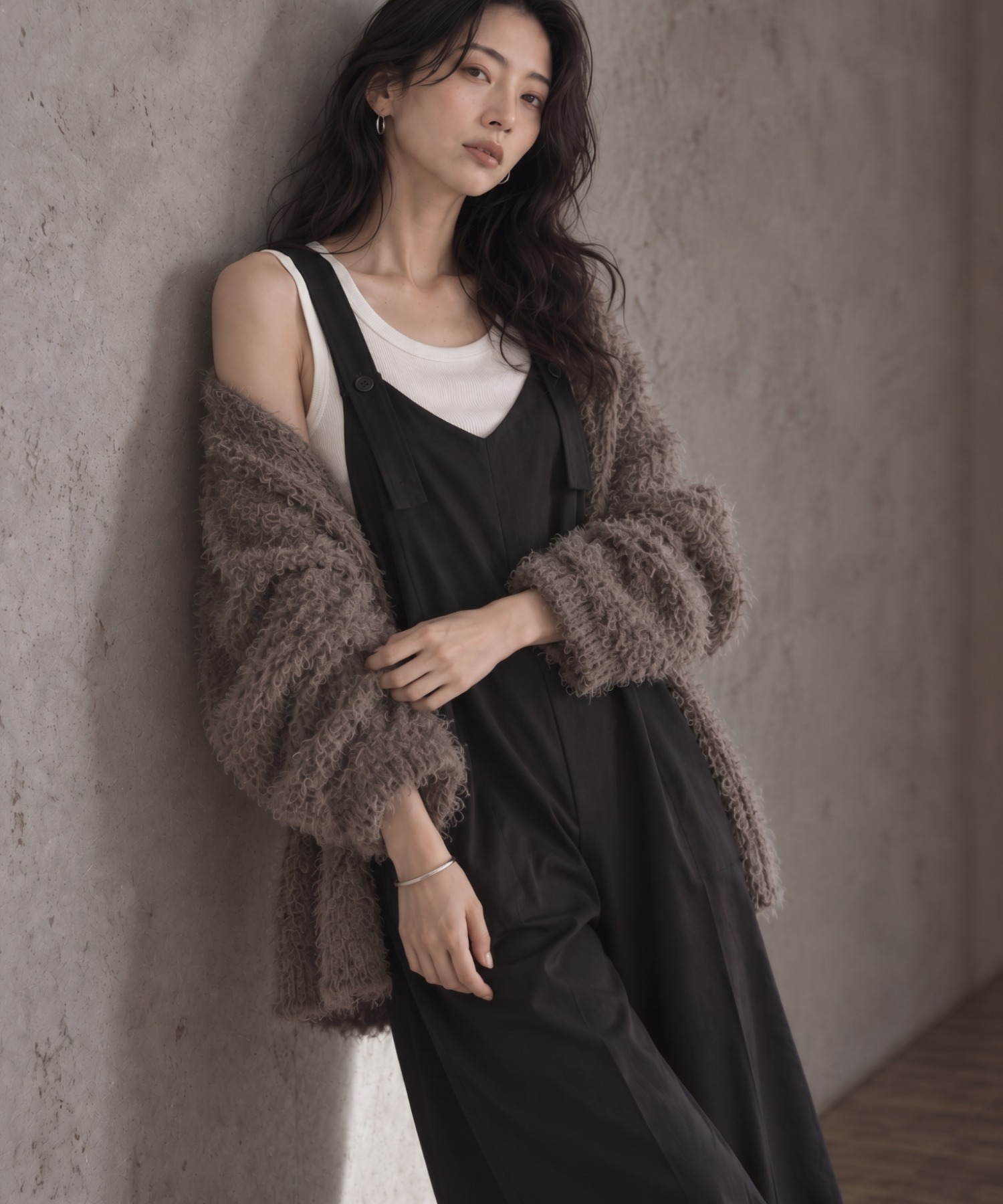 モデル身長：158cm
着用サイズ：FREE
