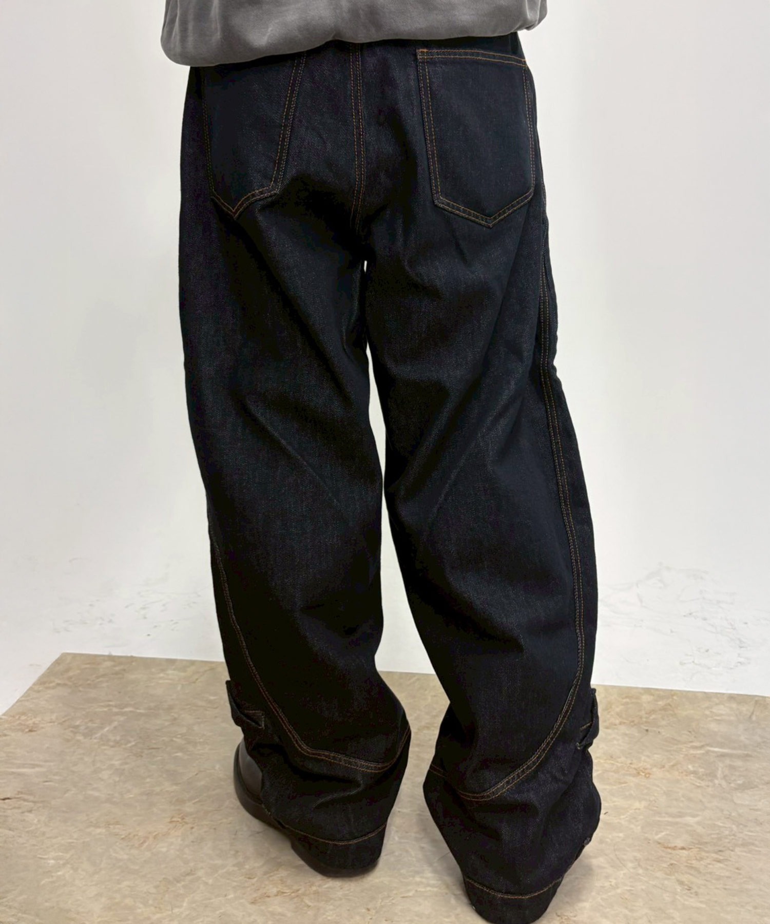 A'GEM/9 × .kom 『A'gem/エージェム』Curved Rigid Denim Pants