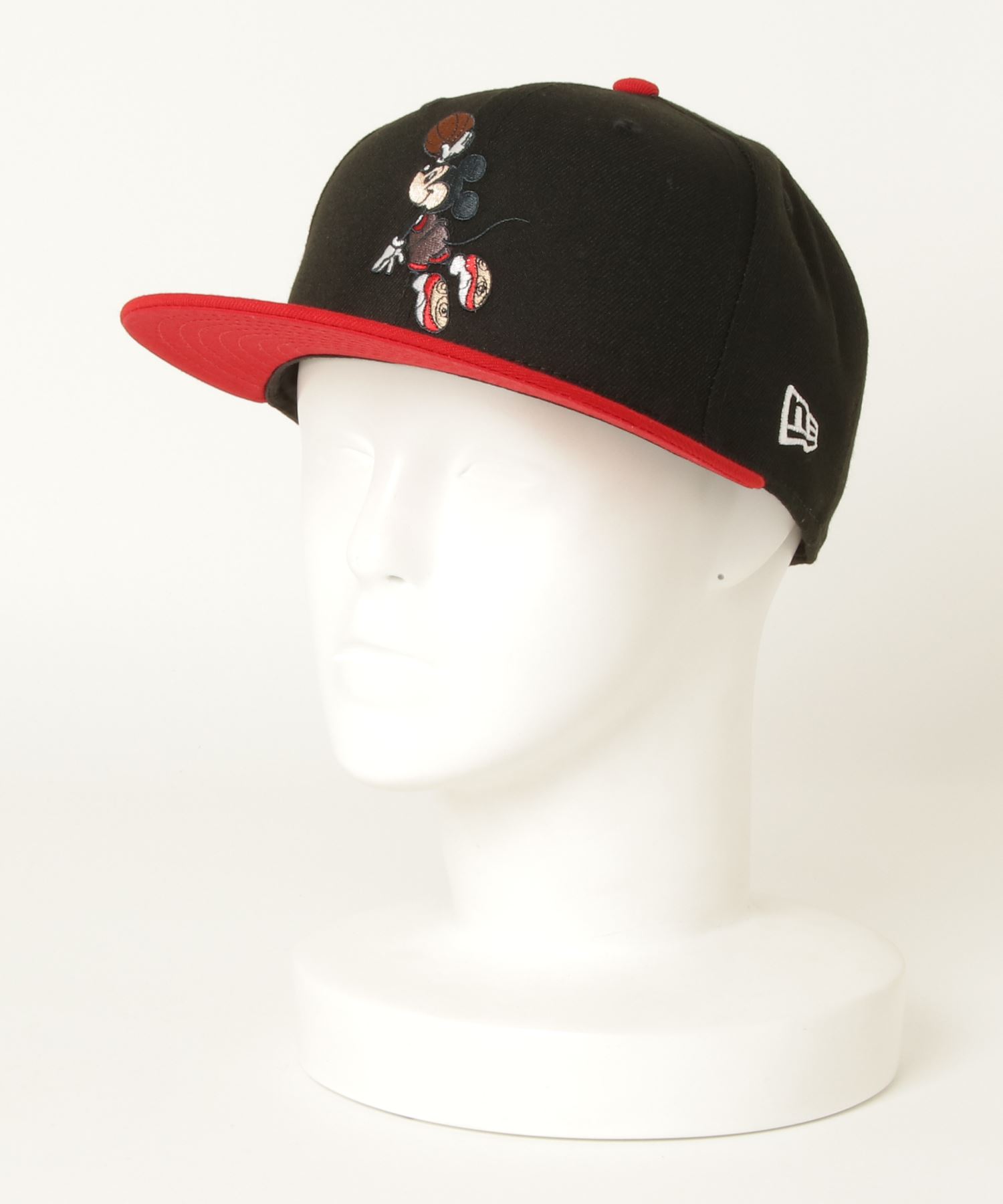 New Era ニューエラ 9fifty ディズニー ミッキー バスケット ブラック スカーレットバイザー