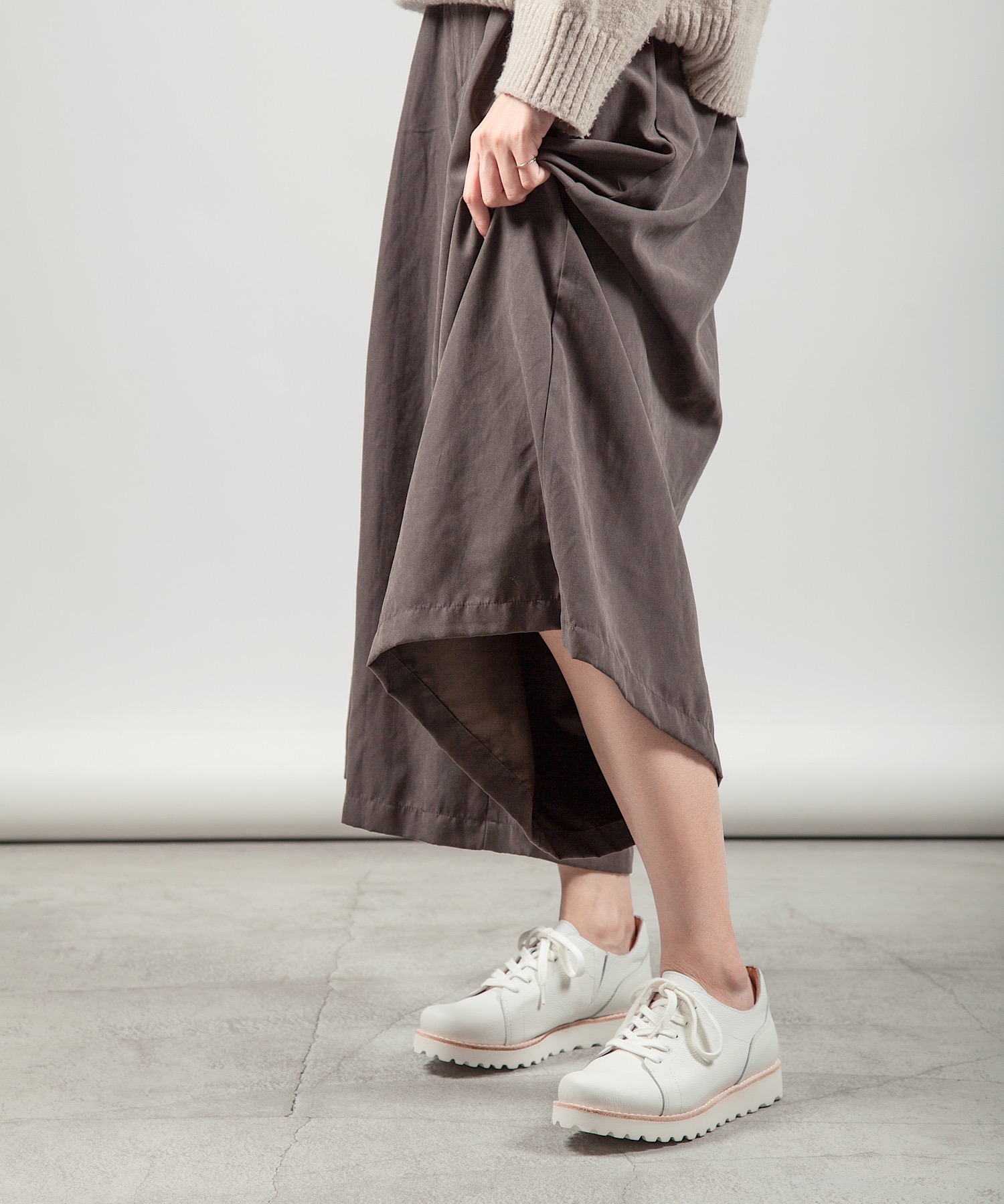本革/軽量/244g/厚底/3cm】レースアップシューズ ALL BLACK│Jeffrey
