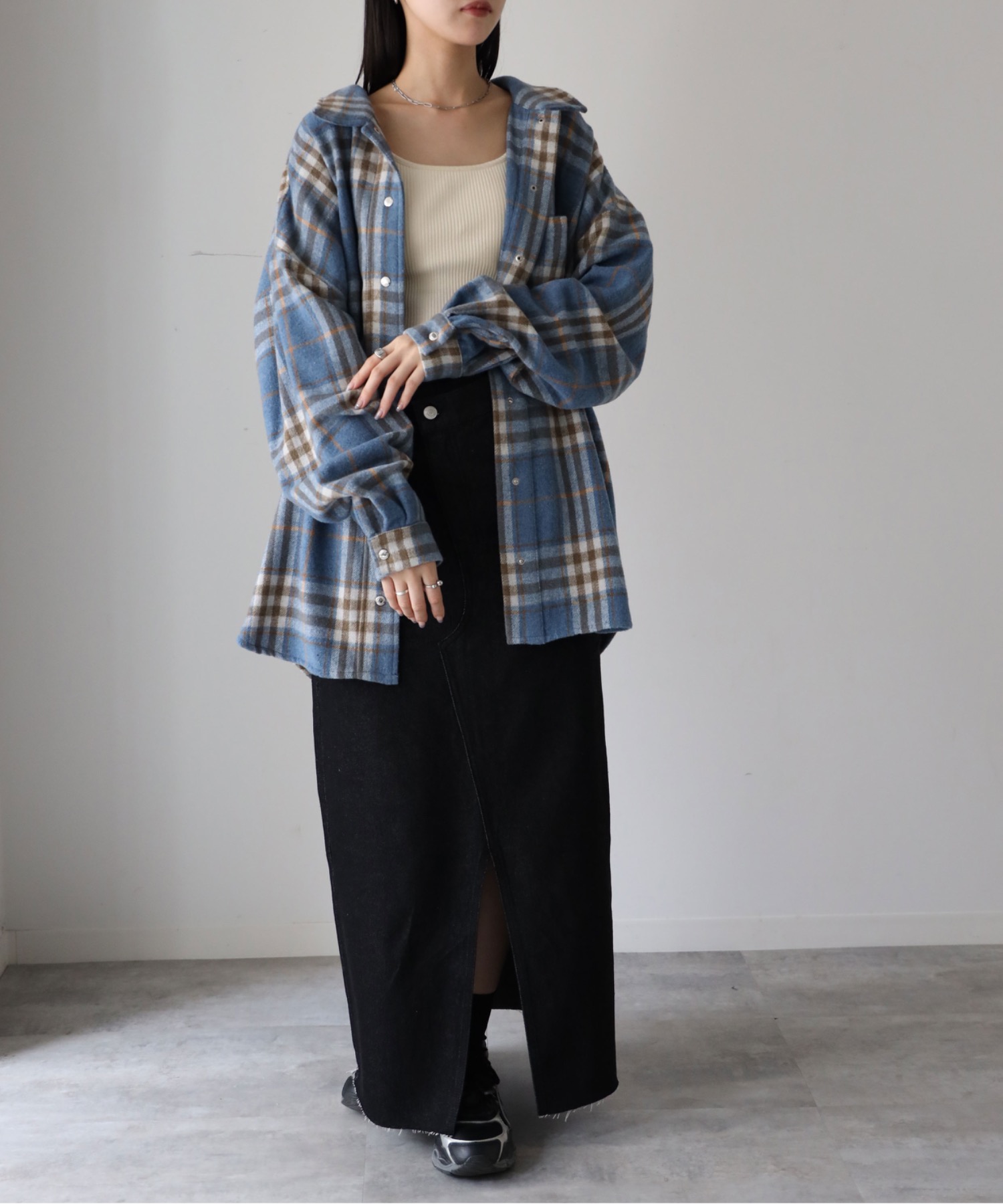 model：164cm. 着用サイズ：FREE
