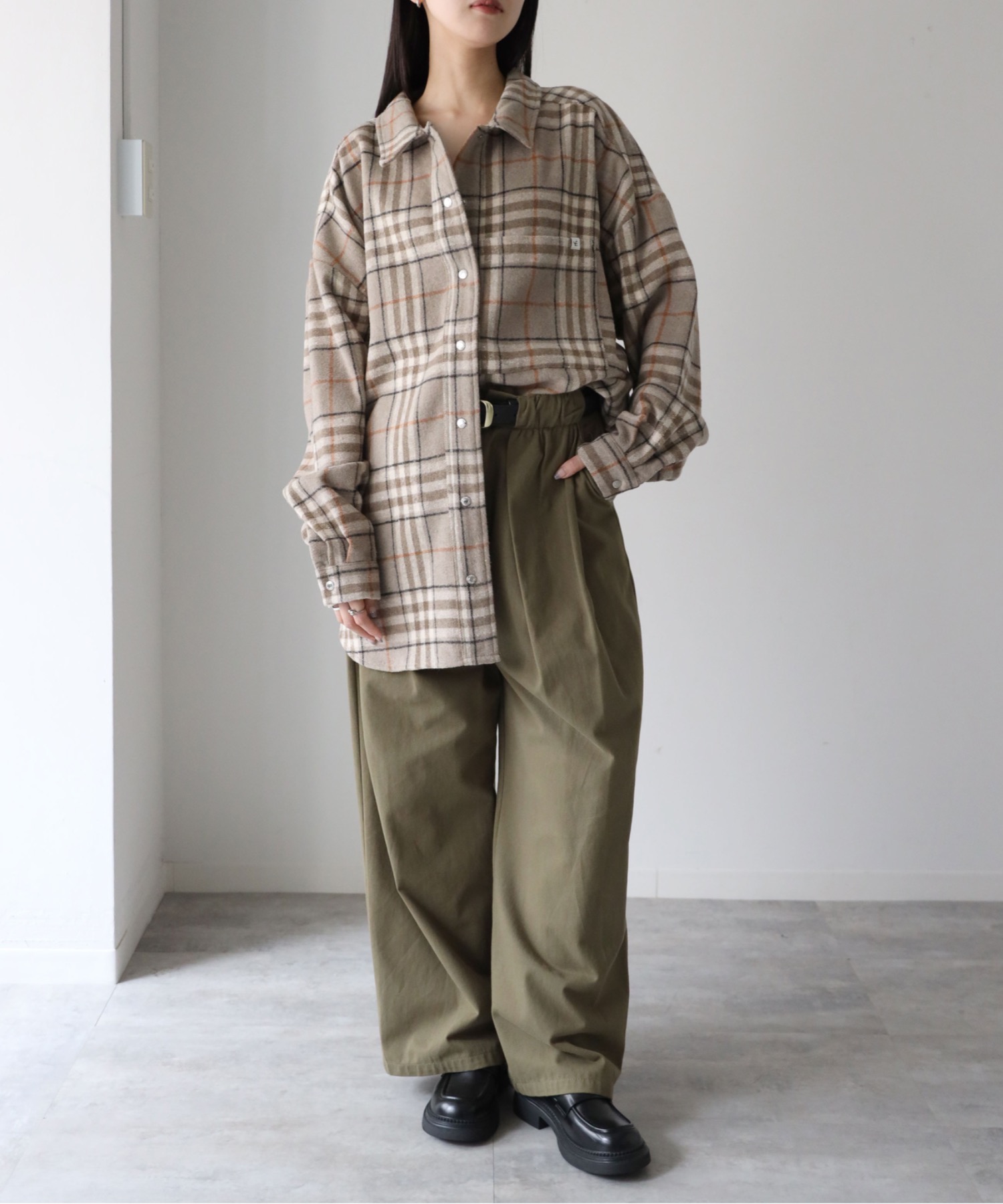 model：164cm. 着用サイズ：FREE