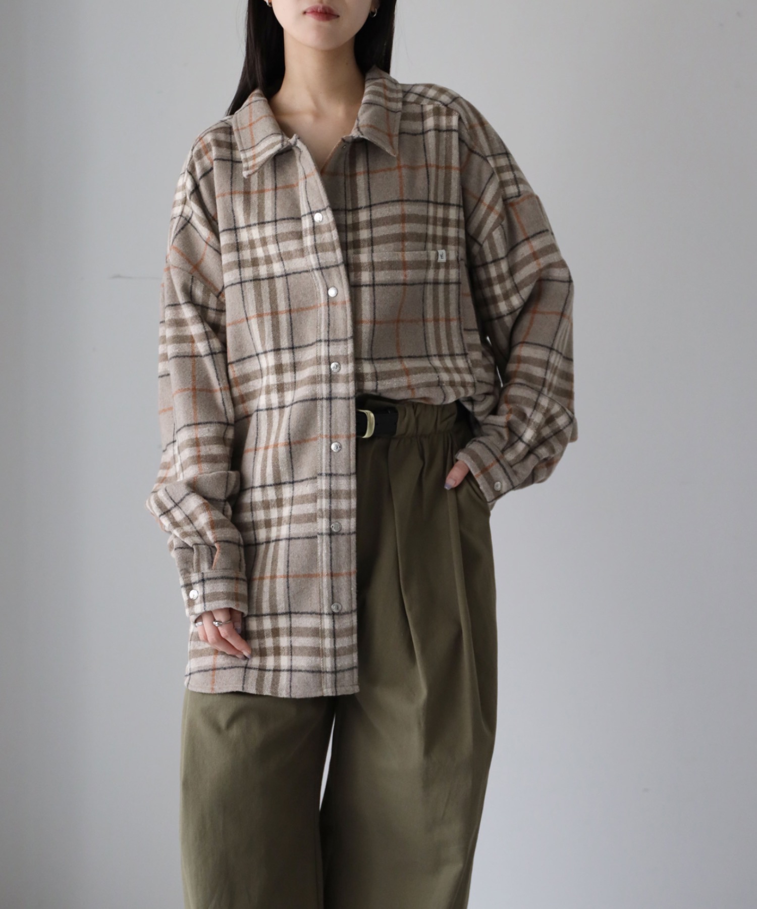 model：164cm. 着用サイズ：FREE