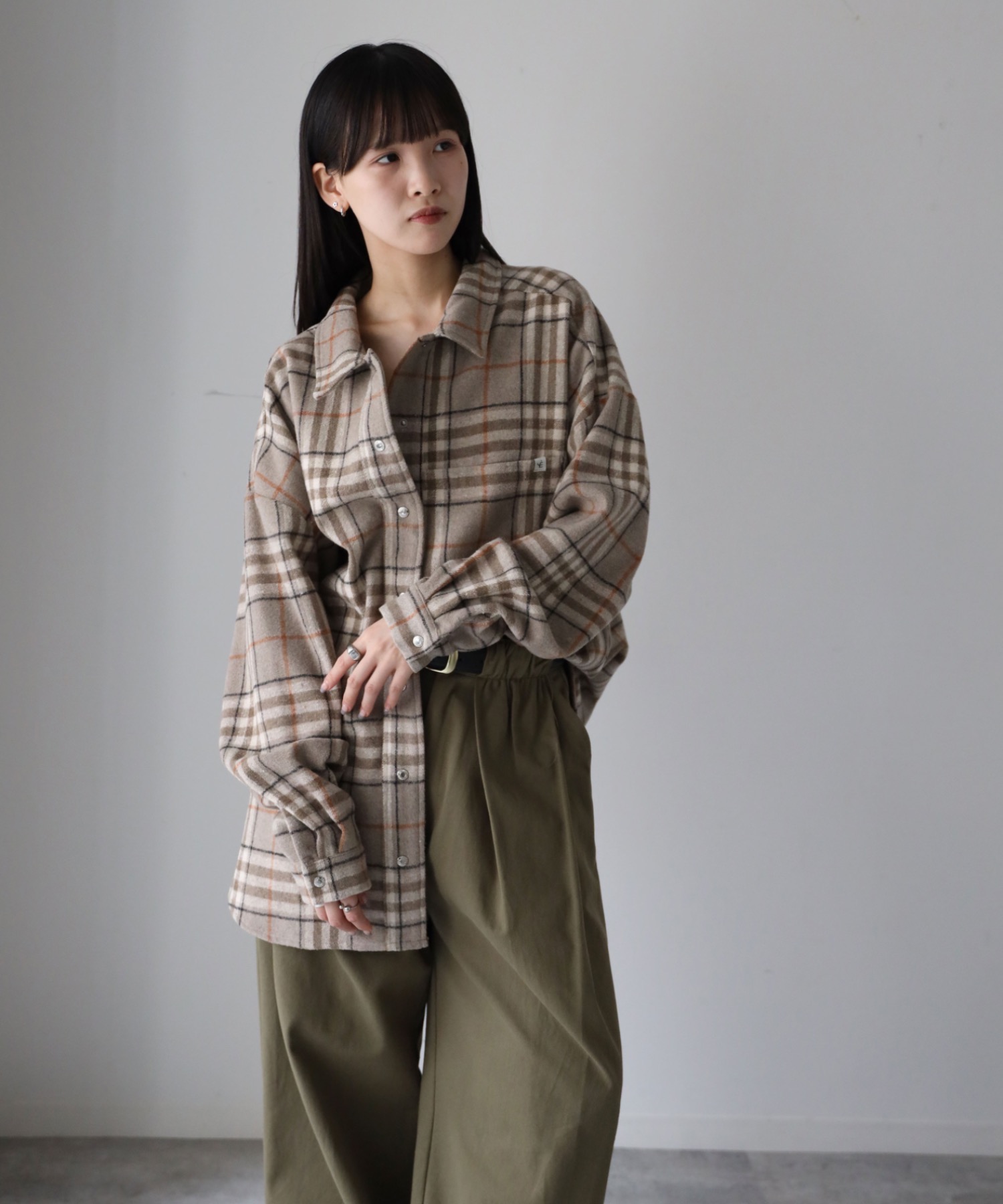 model：164cm. 着用サイズ：FREE