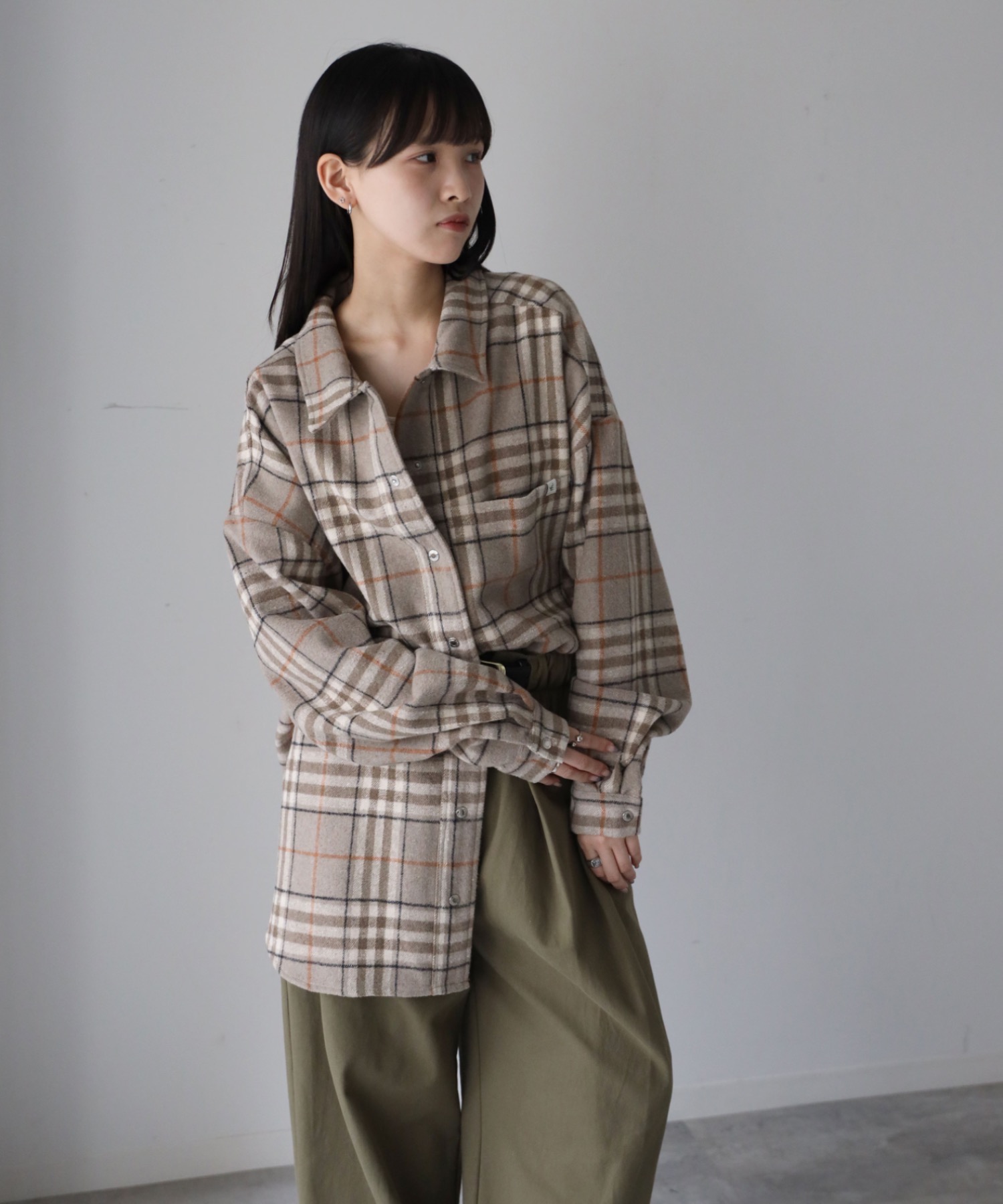 model：164cm. 着用サイズ：FREE