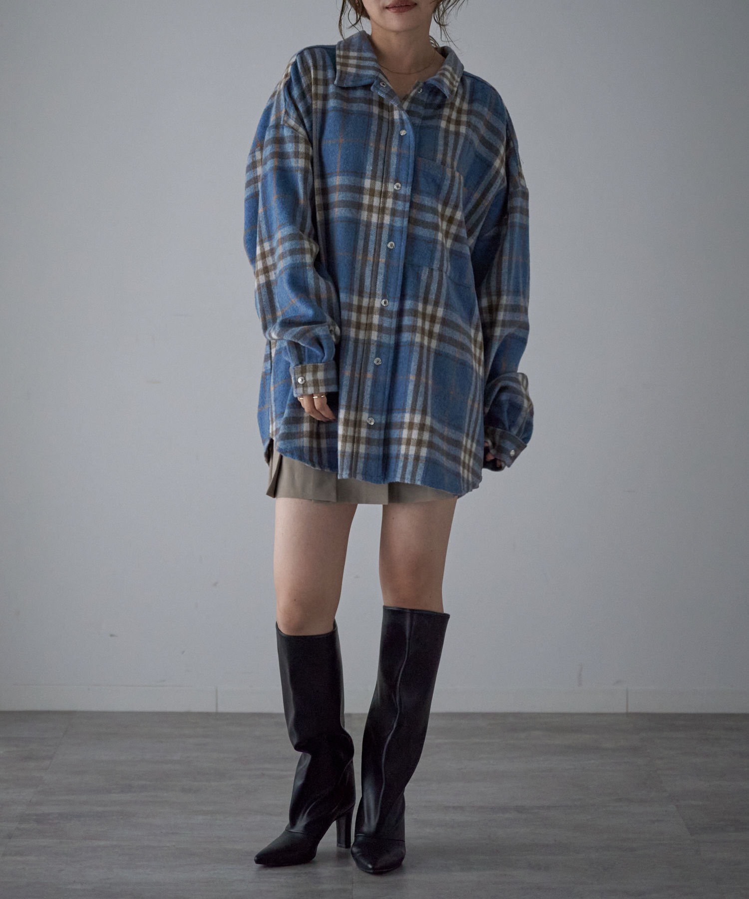 model：163cm. 着用サイズ：FREE