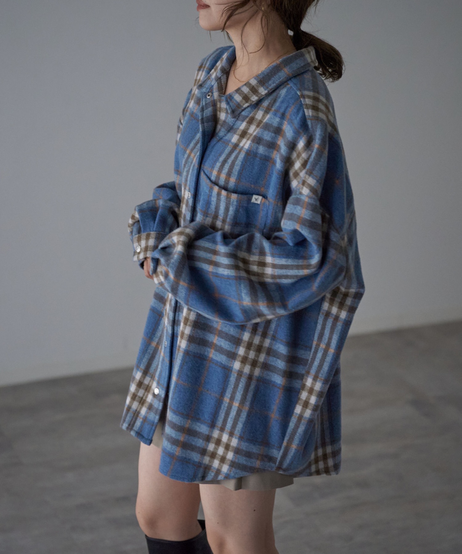 model：163cm. 着用サイズ：FREE