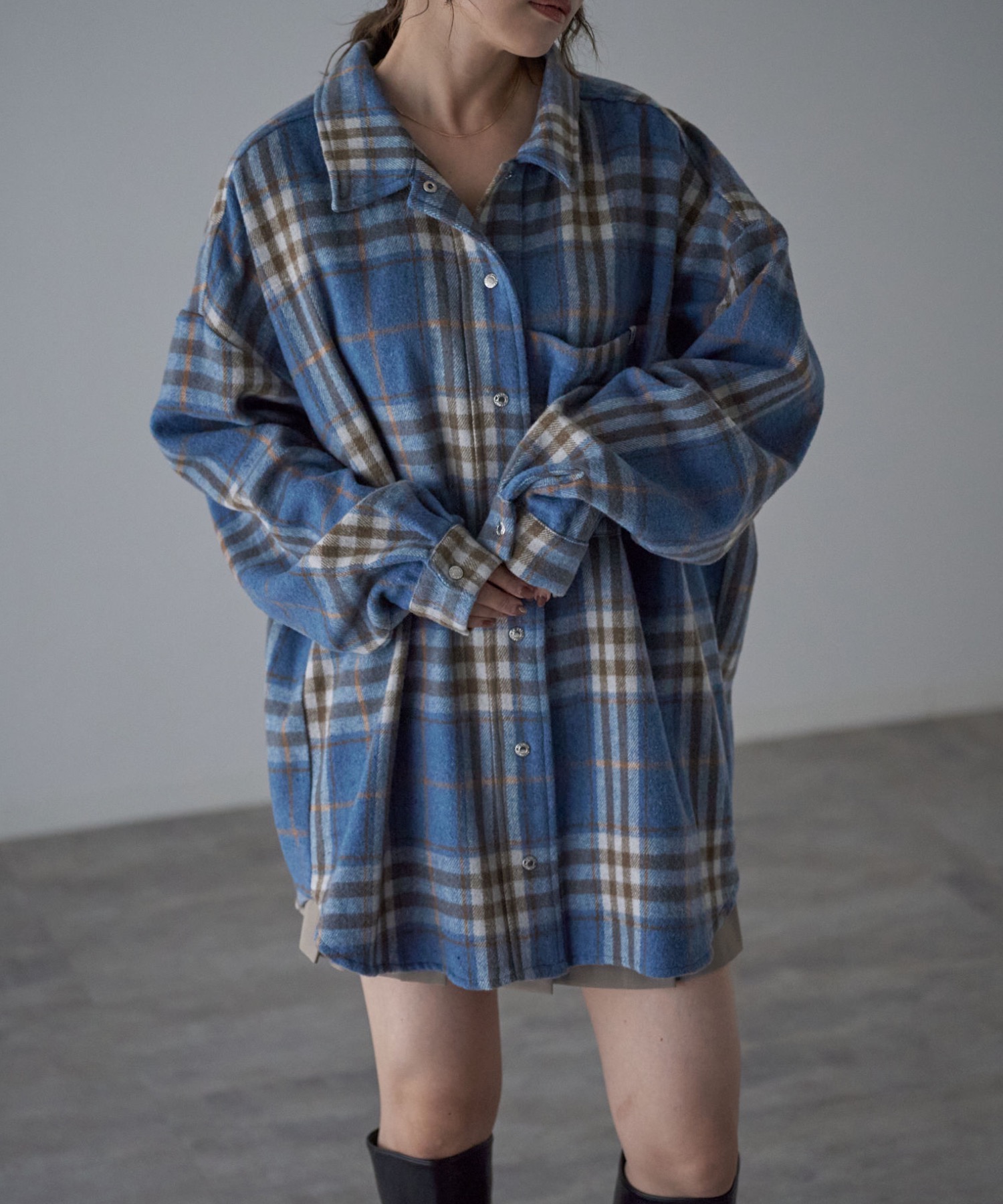 model：163cm. 着用サイズ：FREE