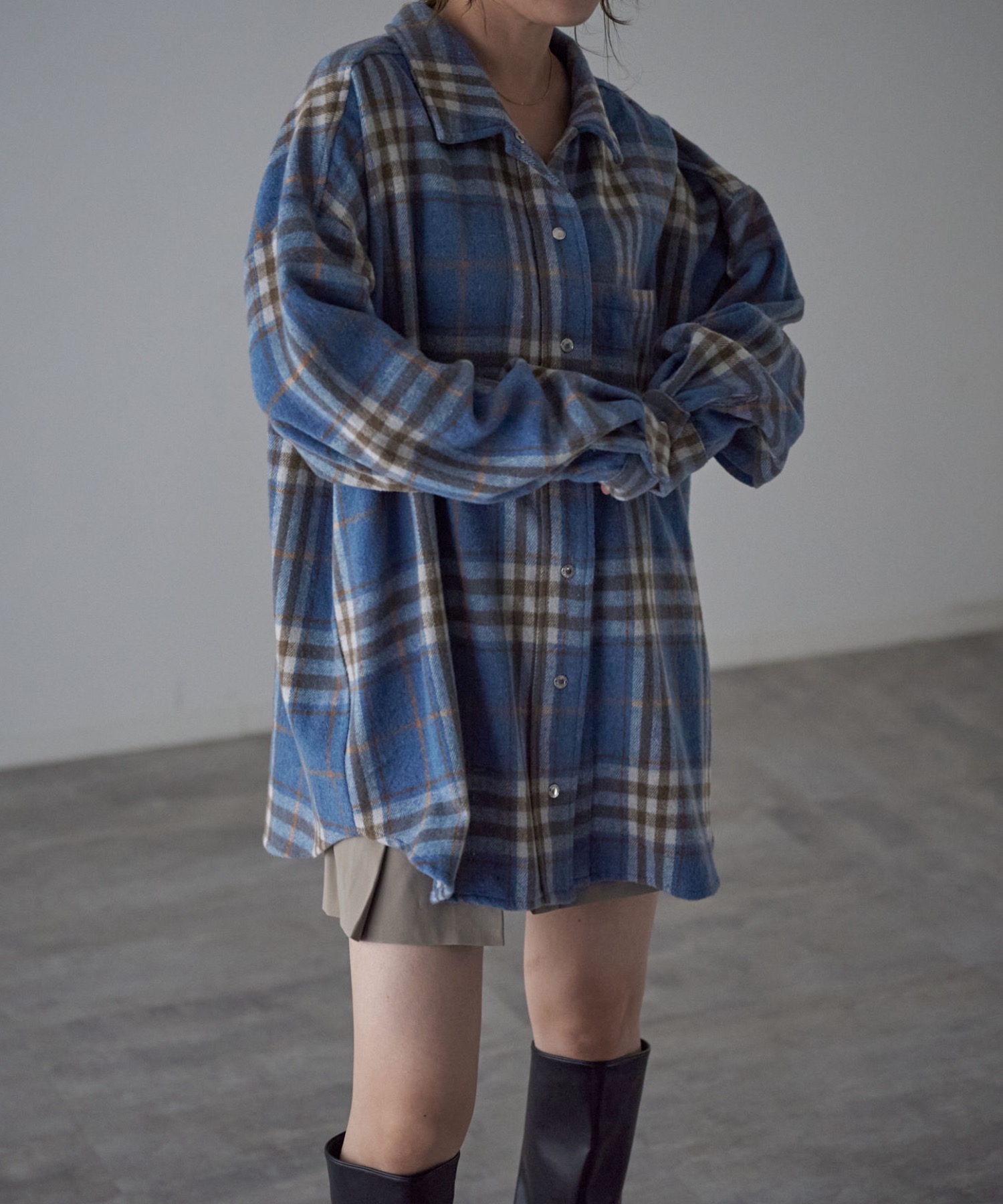 model：163cm. 着用サイズ：FREE