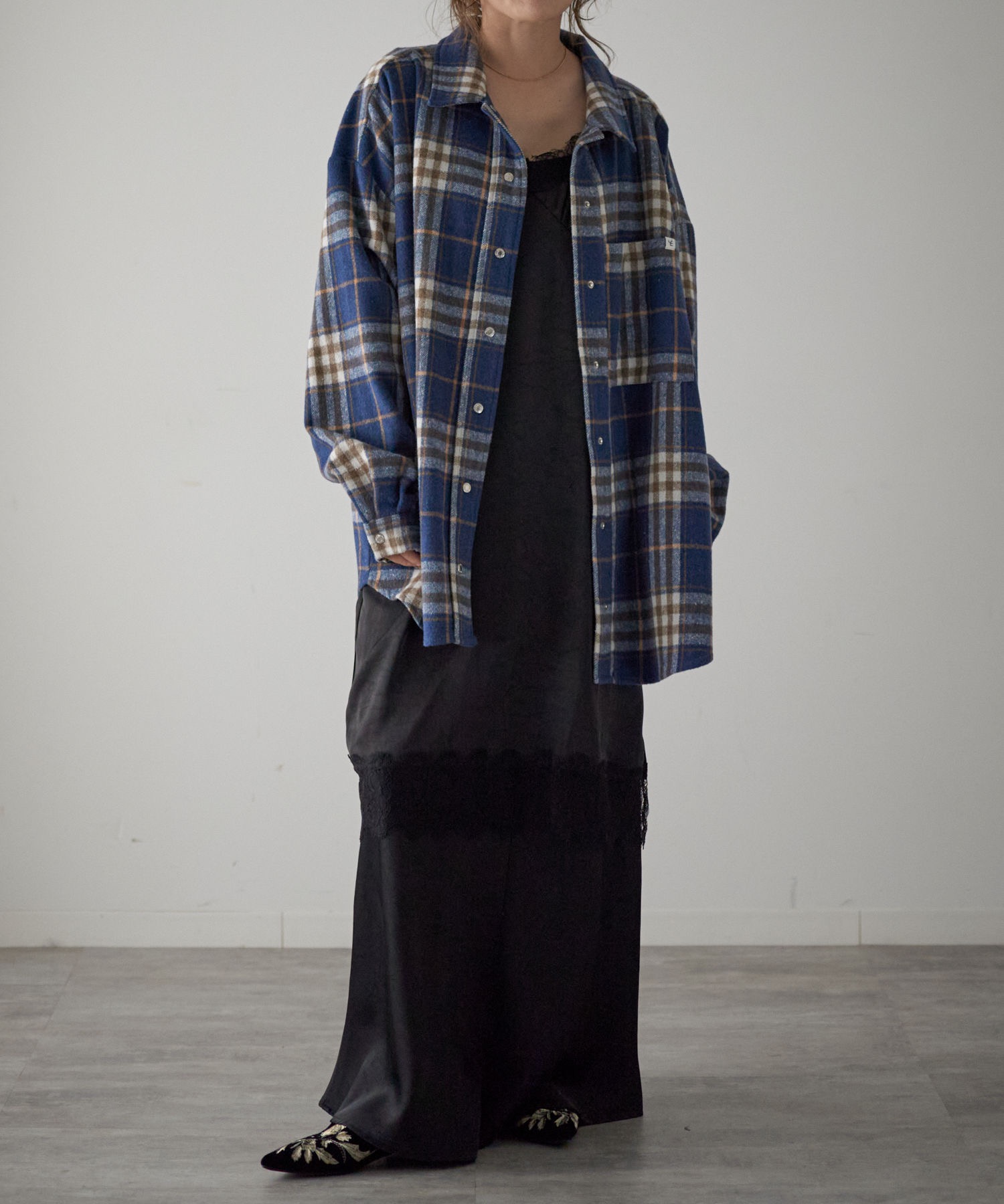 model：163cm. 着用サイズ：FREE