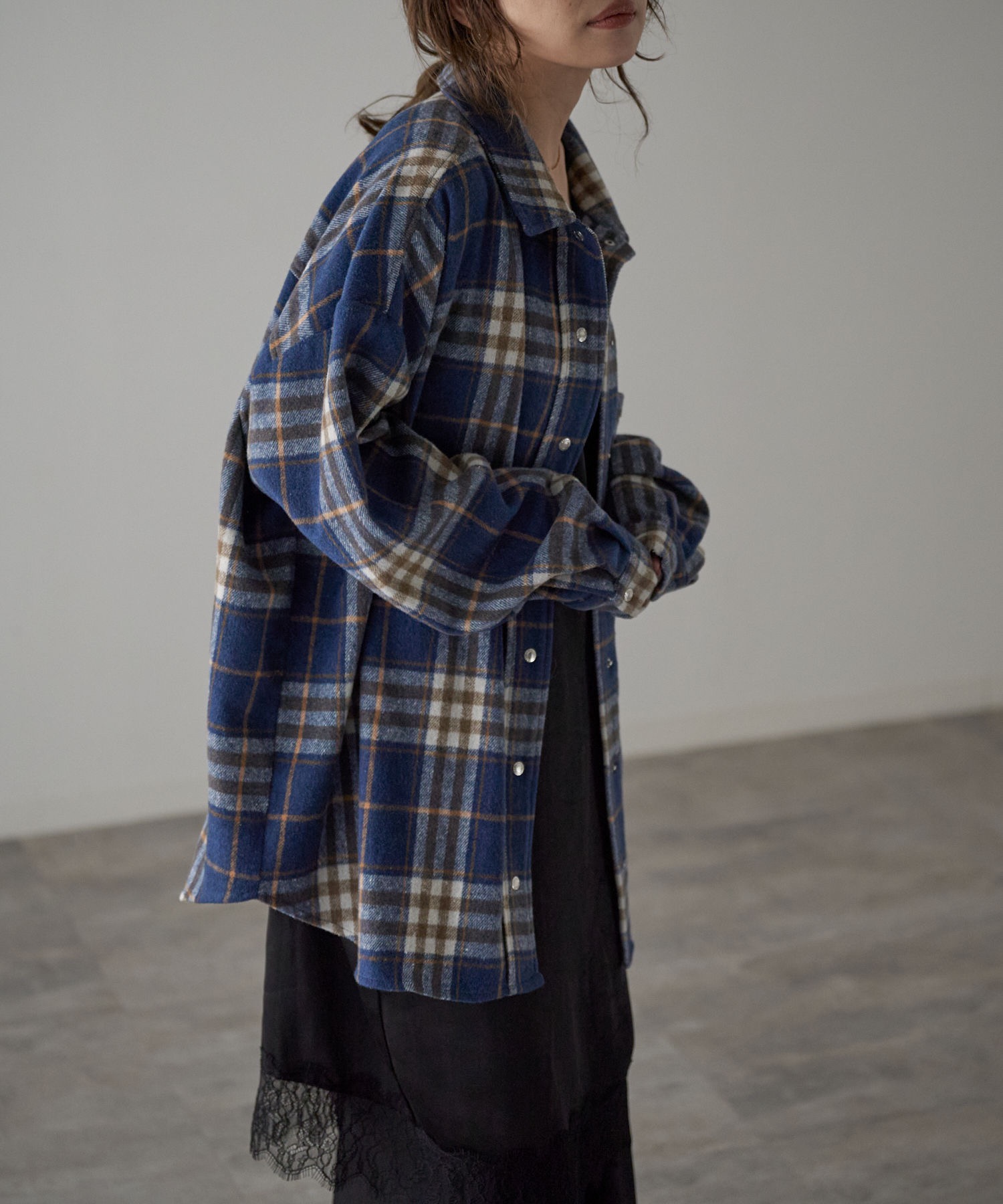 model：163cm. 着用サイズ：FREE