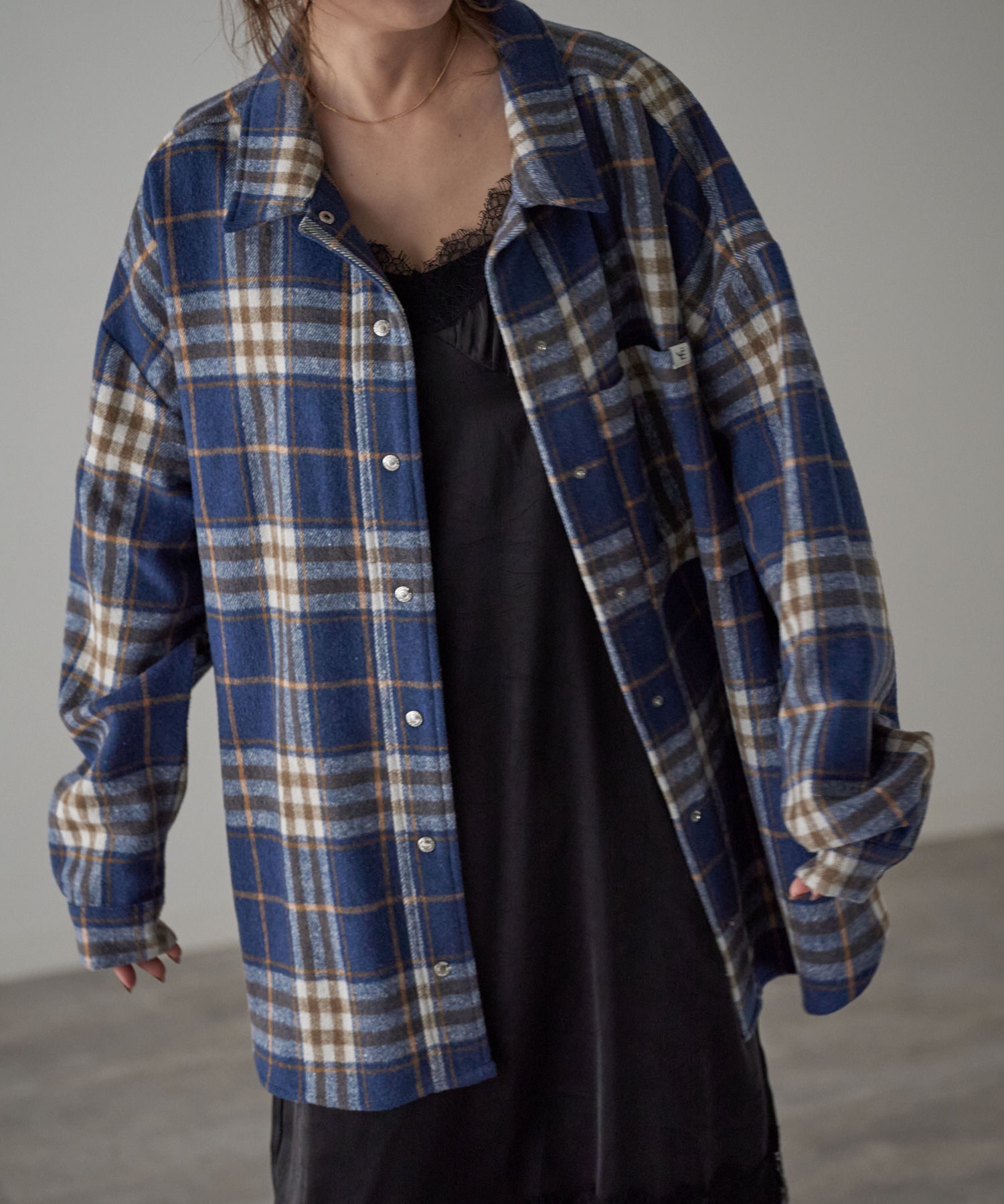 model：163cm. 着用サイズ：FREE