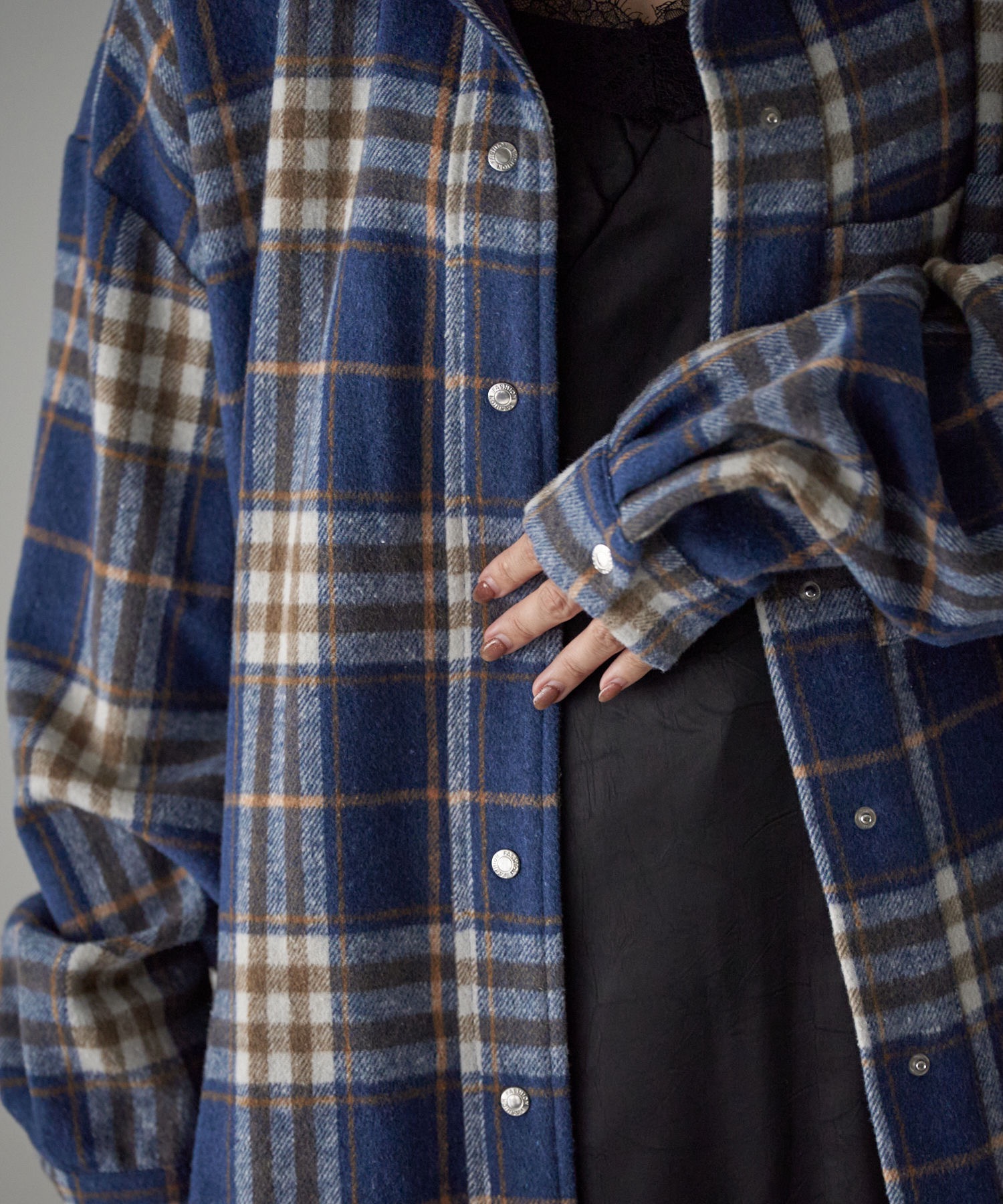 model：163cm. 着用サイズ：FREE