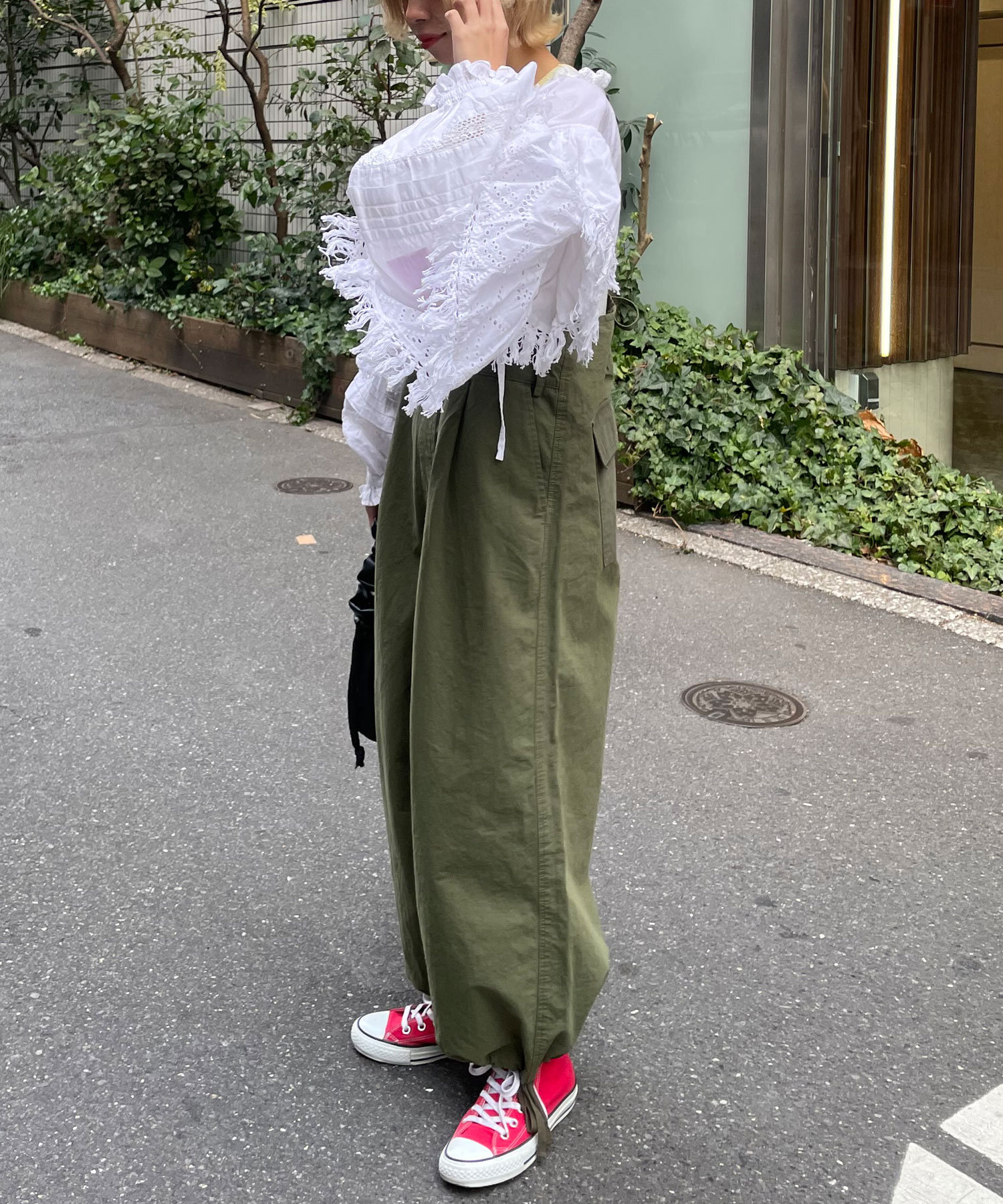 【UNESS/ユーネス】リメイク風ミリタリーキャミサロペット UNESS/ユーネス】リメイク風ミリタリーキャミサロペット