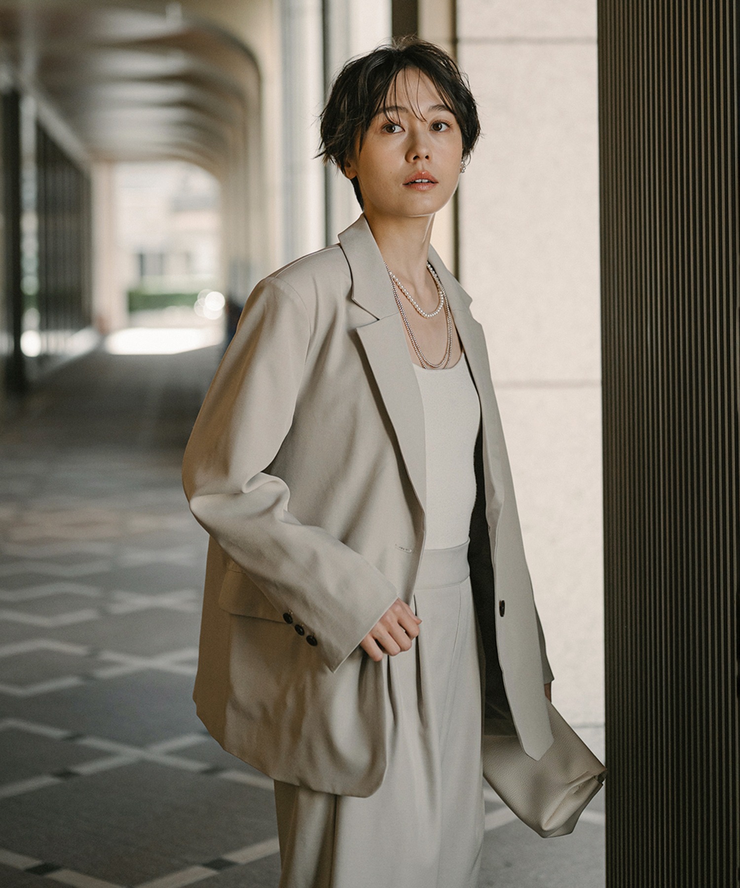 model：H165 着用サイズ：FREE