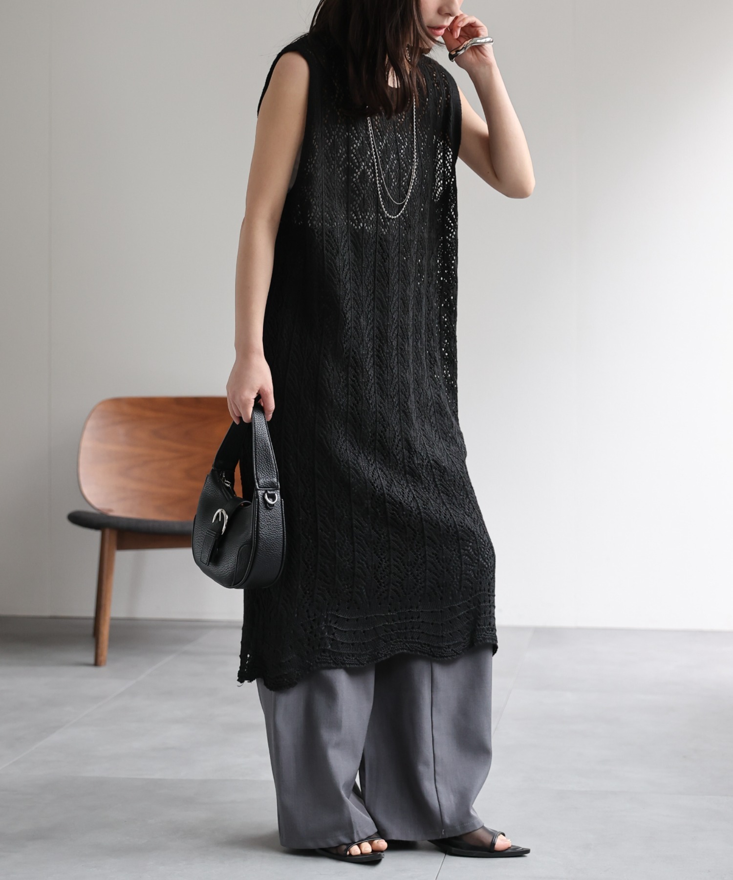 model：156cm 着用サイズ：FREE
