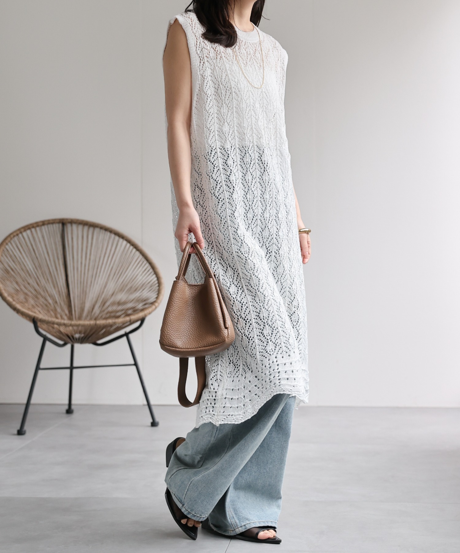 model：156cm 着用サイズ：FREE