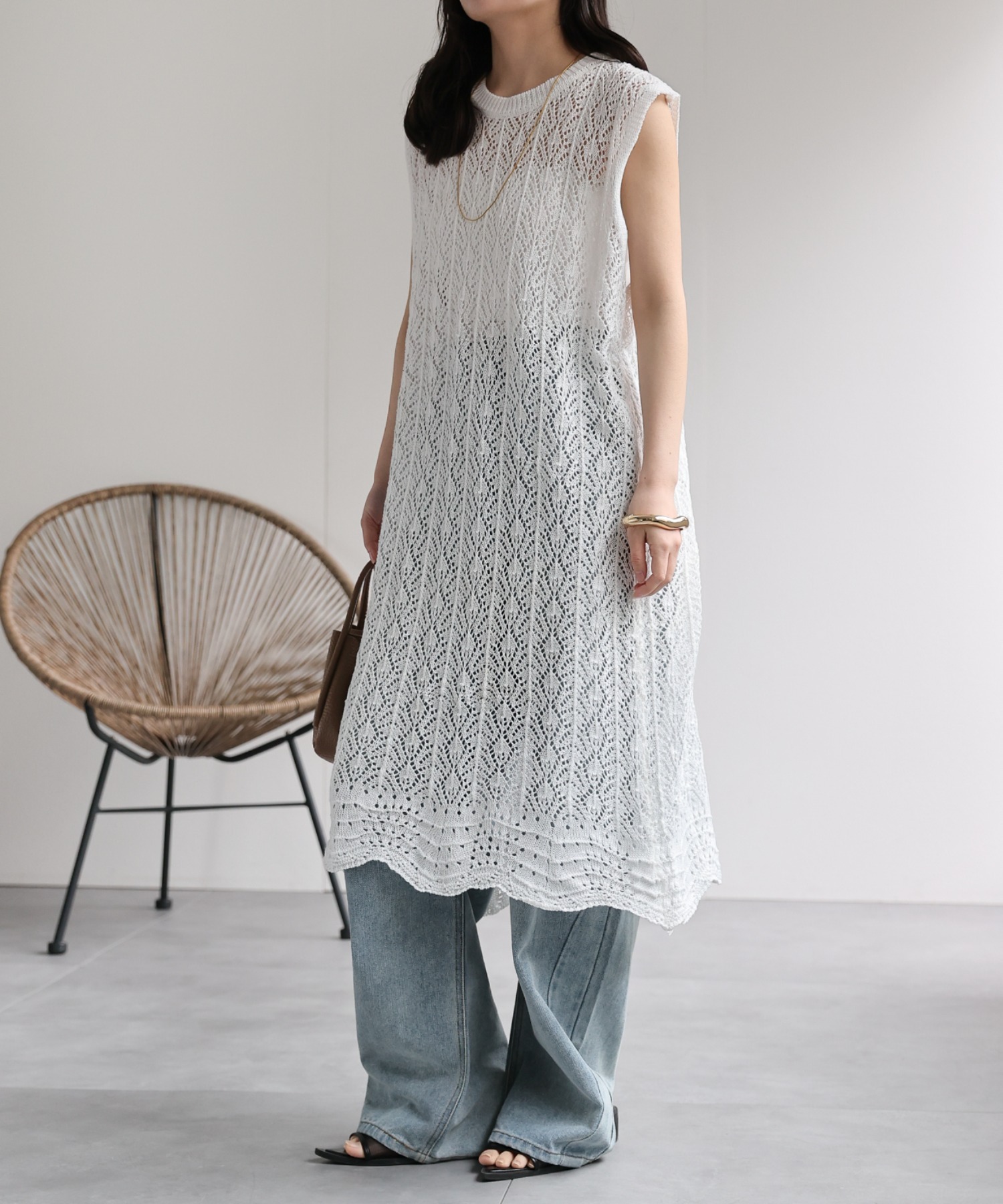 model：156cm 着用サイズ：FREE