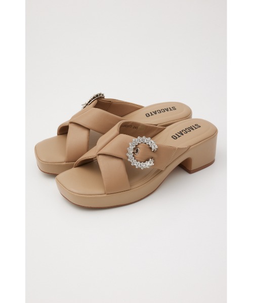 ムーンフラワリーパフィクロスサンダル