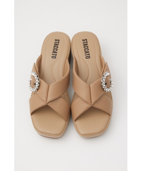 ムーンフラワリーパフィクロスサンダル