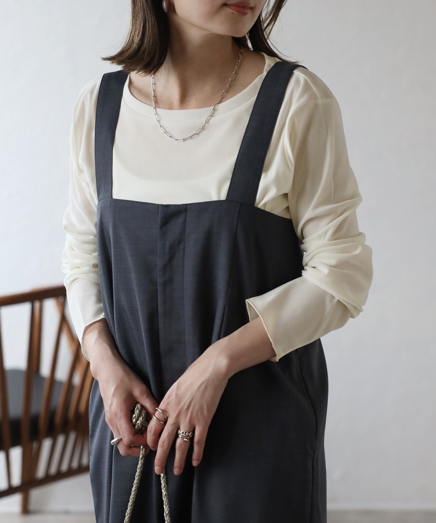 model：H158 着用サイズ：FREE